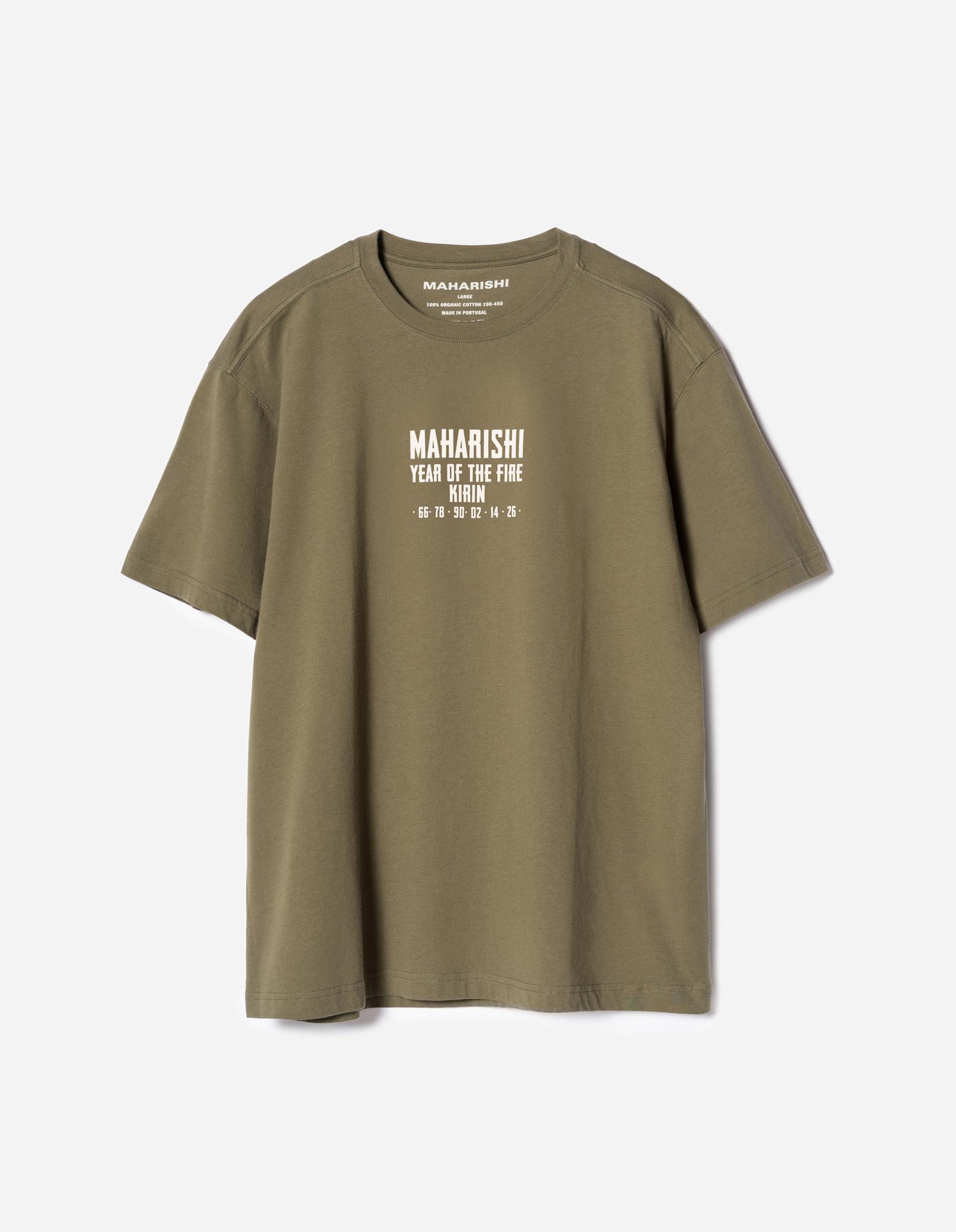 7238 Paper Cut Kirin T-Shirt Olive OG-107F