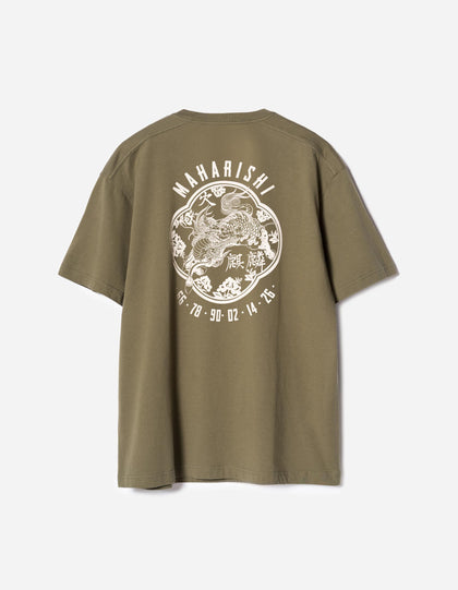7238 Paper Cut Kirin T-Shirt Olive OG-107F