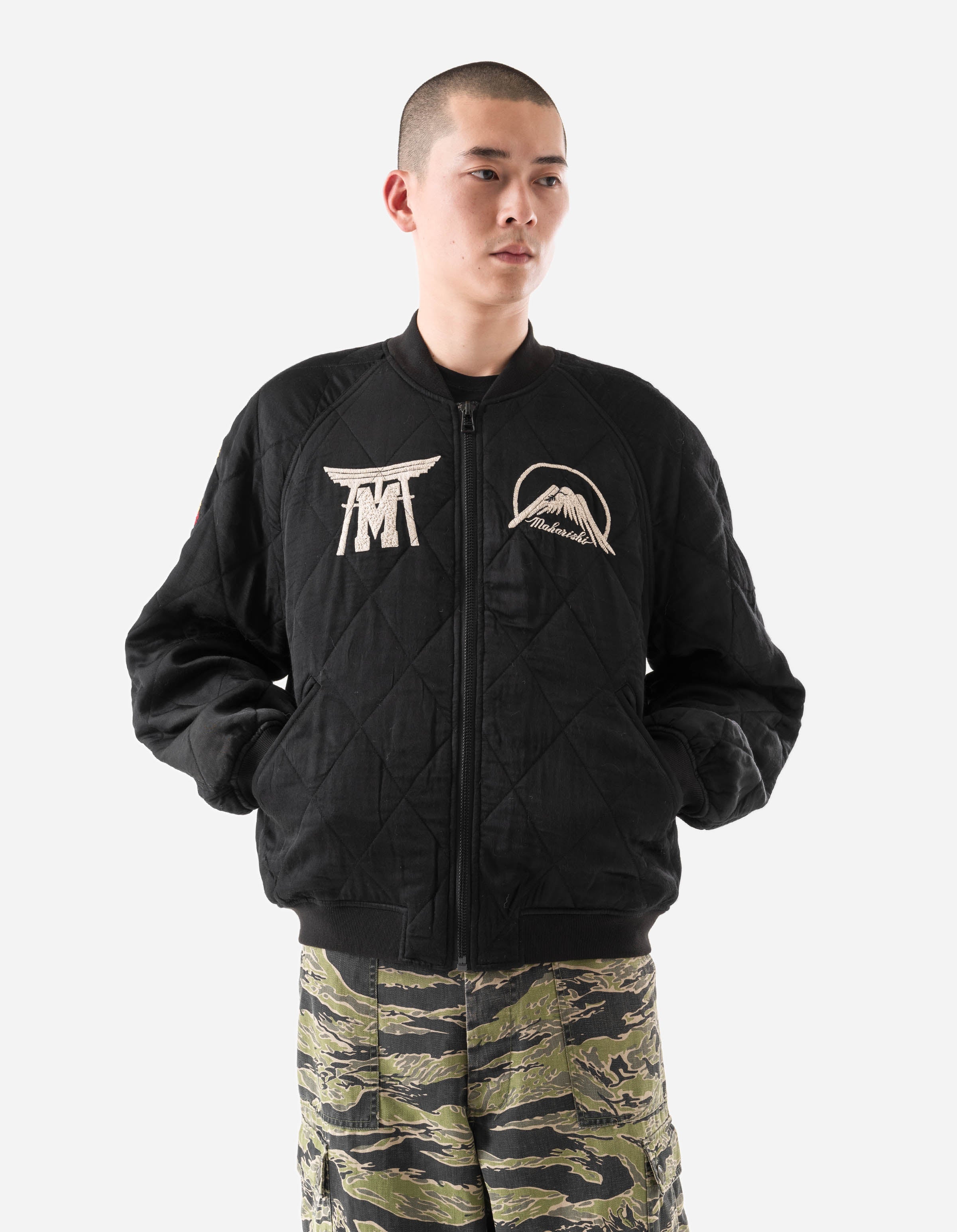 7243 Camp Hardy Tour Sukajan Jacket Black – Maharishi 7243 Camp Hardy Tour Sukajan Jacket Black – Maharishi