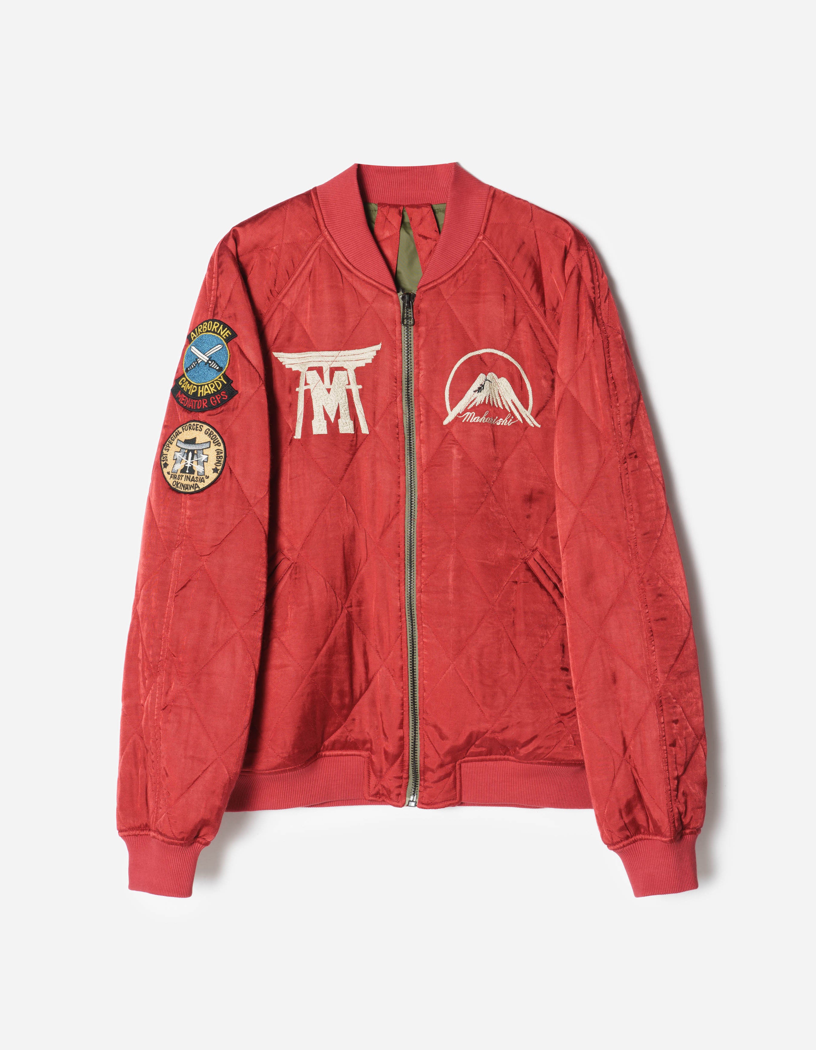 7243 Camp Hardy Tour Sukajan Jacket Red – Maharishi
