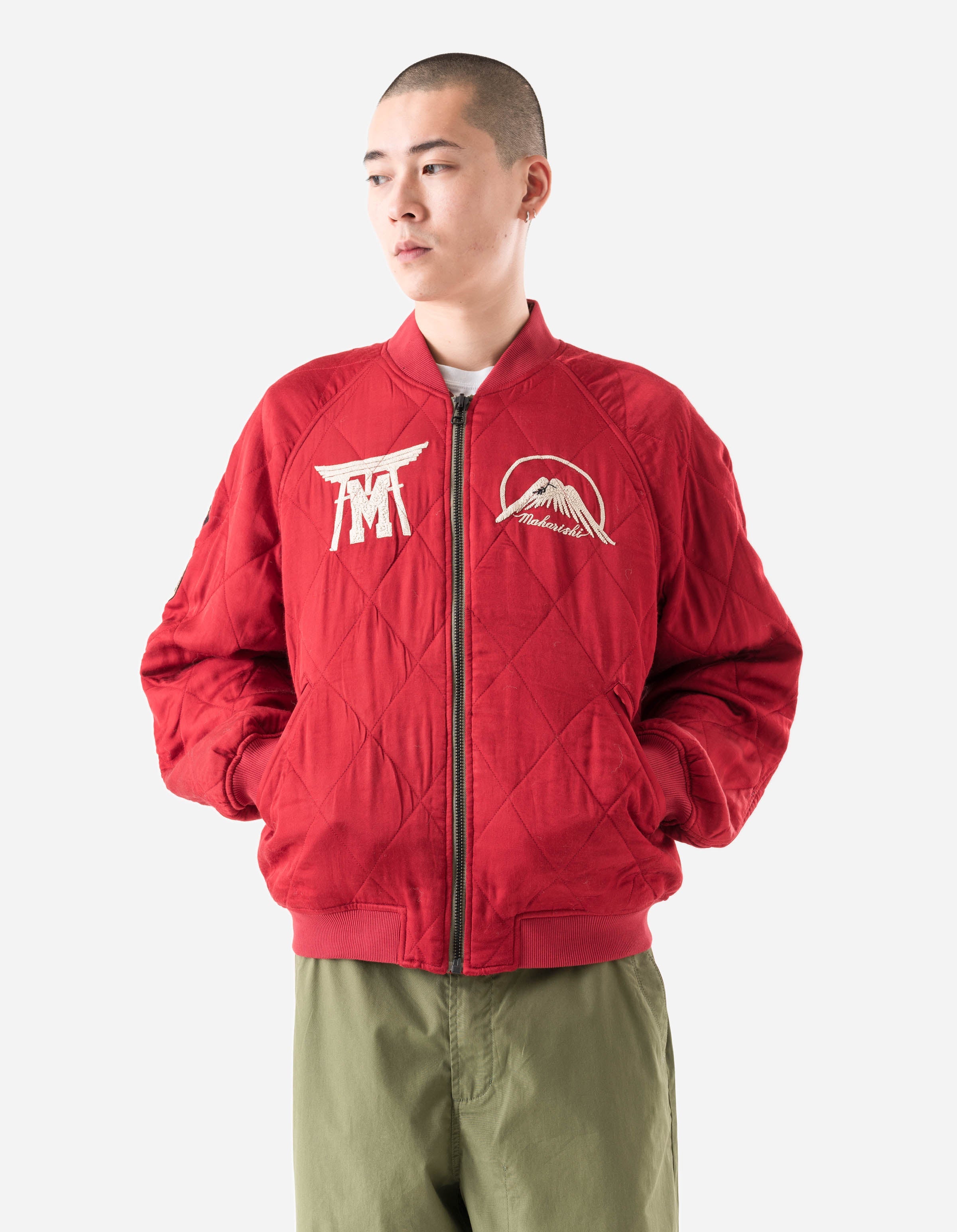 7243 Camp Hardy Tour Sukajan Jacket Red – Maharishi