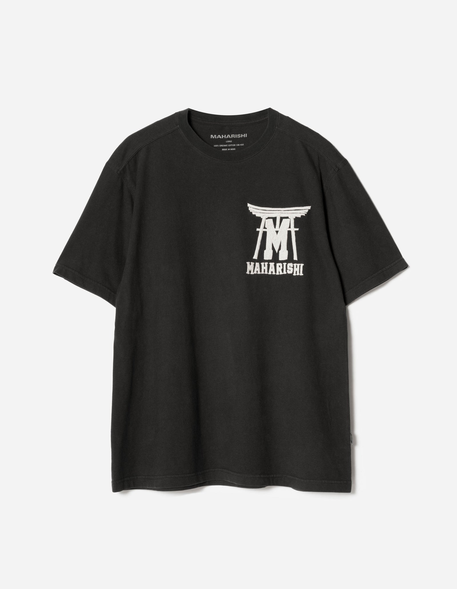 7260 Temple M Vintage S/S T-Shirt Black