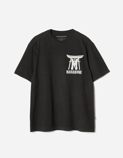 7260 Temple M Vintage S/S T-Shirt Black