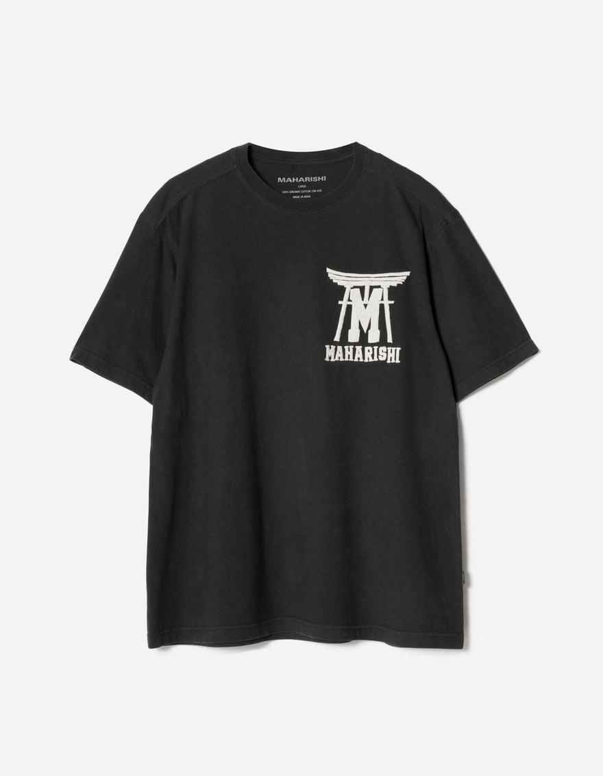 7260 Temple M Vintage S/S T-Shirt Black