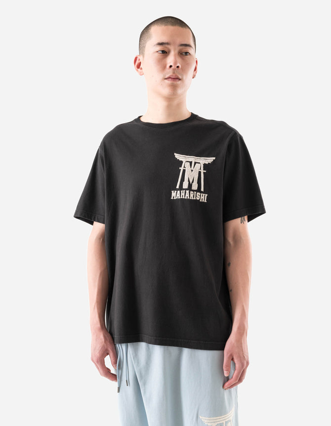 7260 Temple M Vintage S/S T-Shirt Black