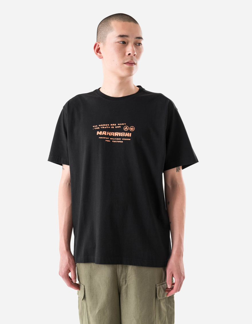 7262 Japanese Menko Card S/S T-Shirt Black