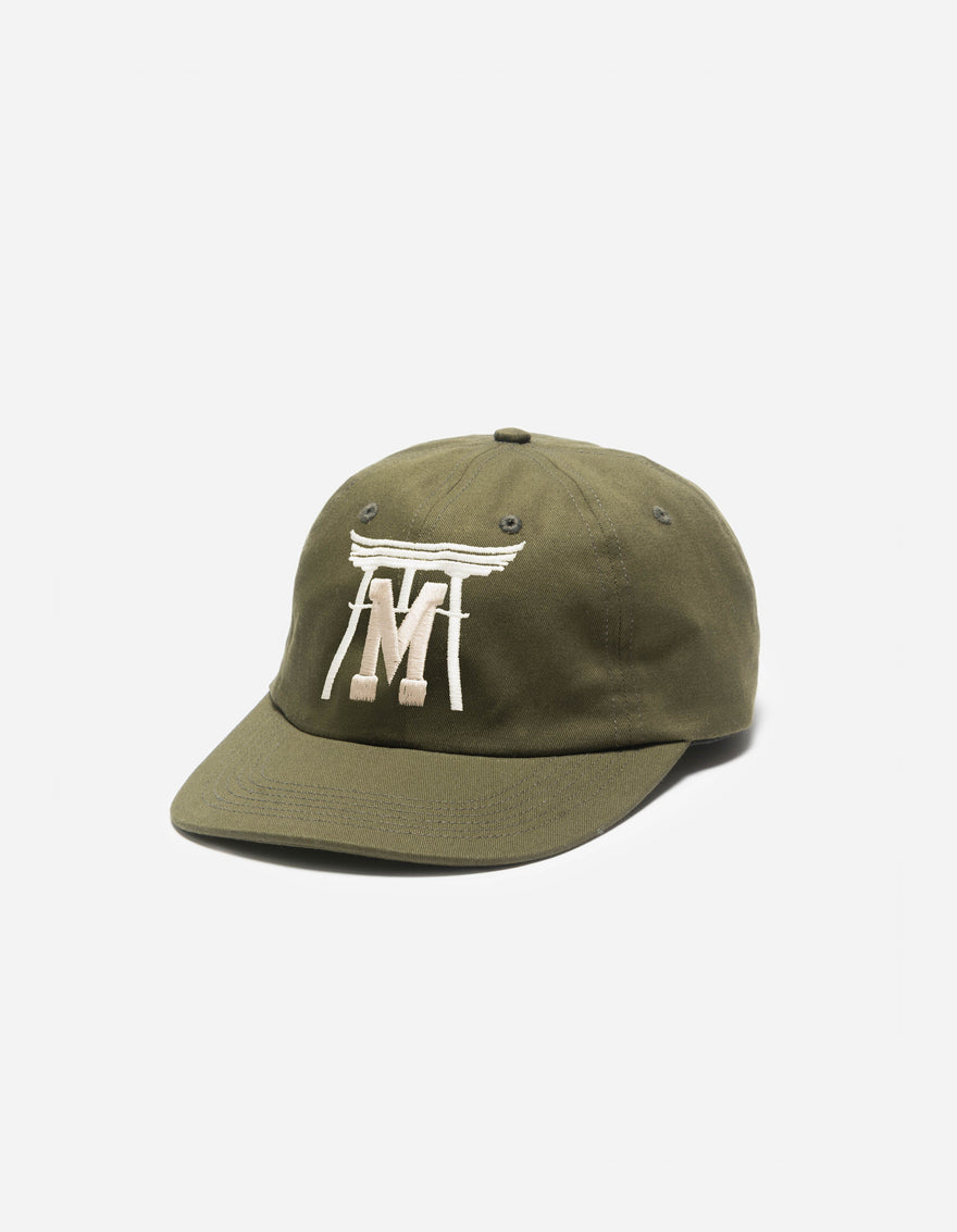 7263 Temple M Okinawa 6 Panel Cap Olive OG-107F