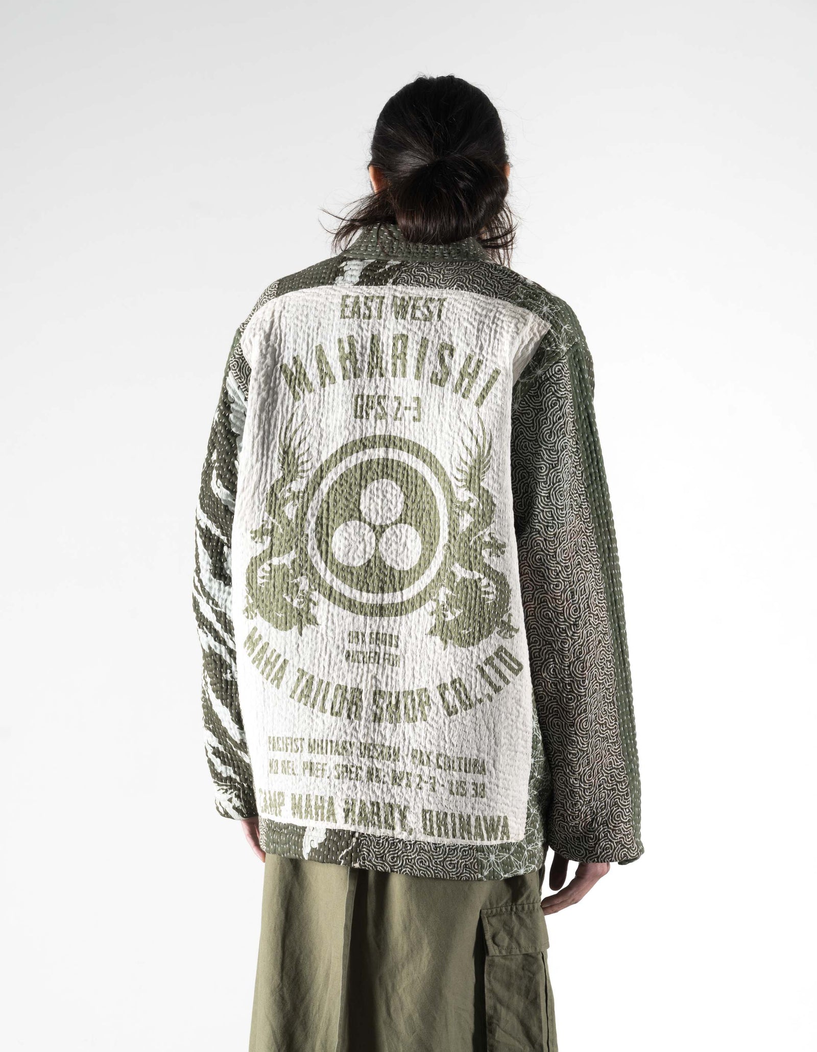 7277 Maha Dry Goods Kimono Ecru/Olive