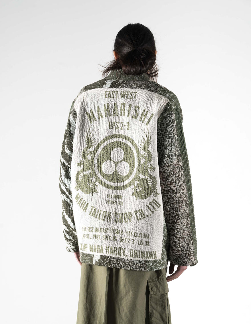 7277 Maha Dry Goods Kimono Ecru/Olive