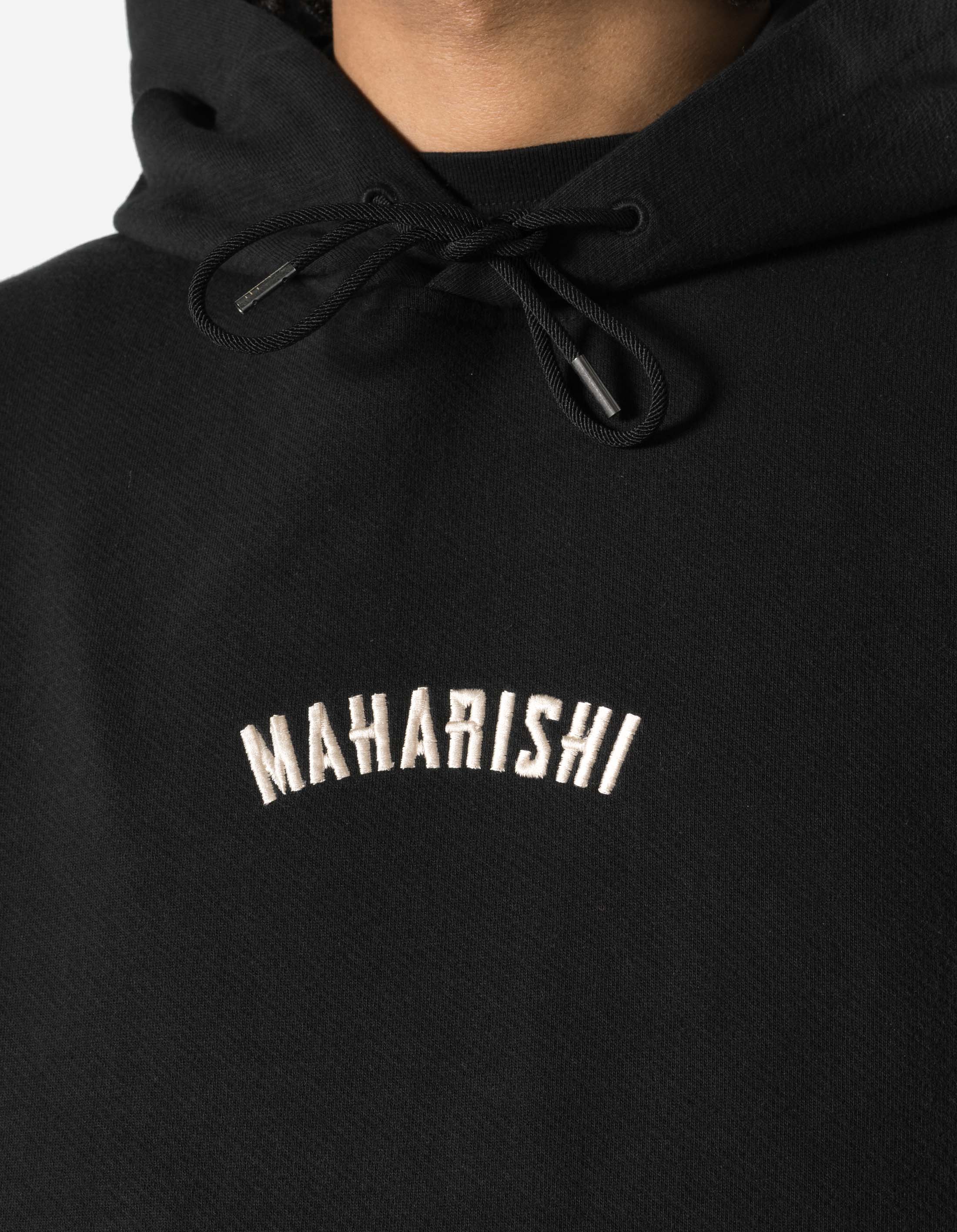 7287 Maharishi Organic Hooded Sweat Black