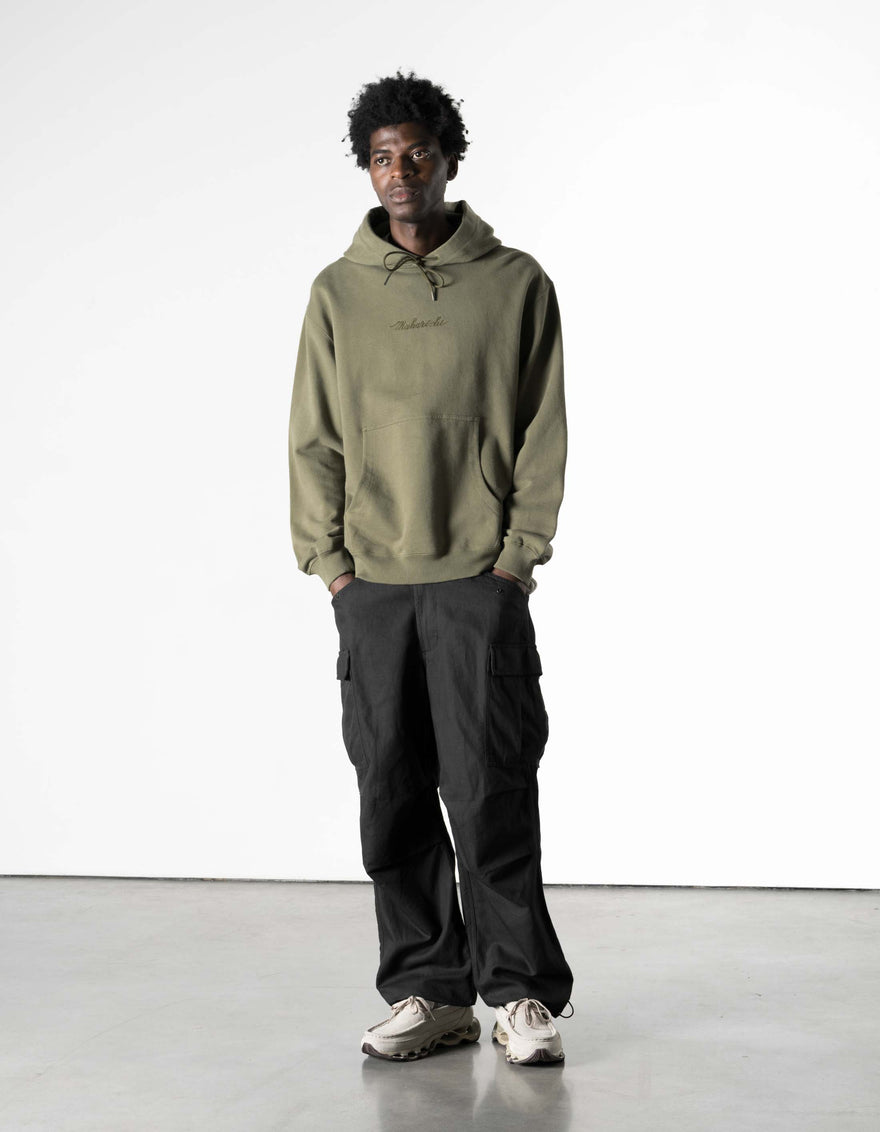 7287 Maharishi Organic Hooded Sweat Olive OG-107F