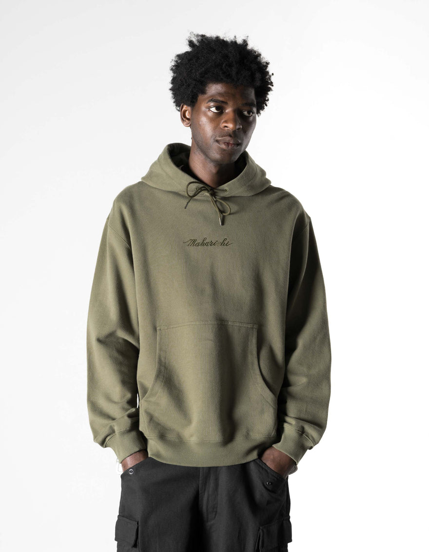 7287 Maharishi Organic Hooded Sweat Olive OG-107F