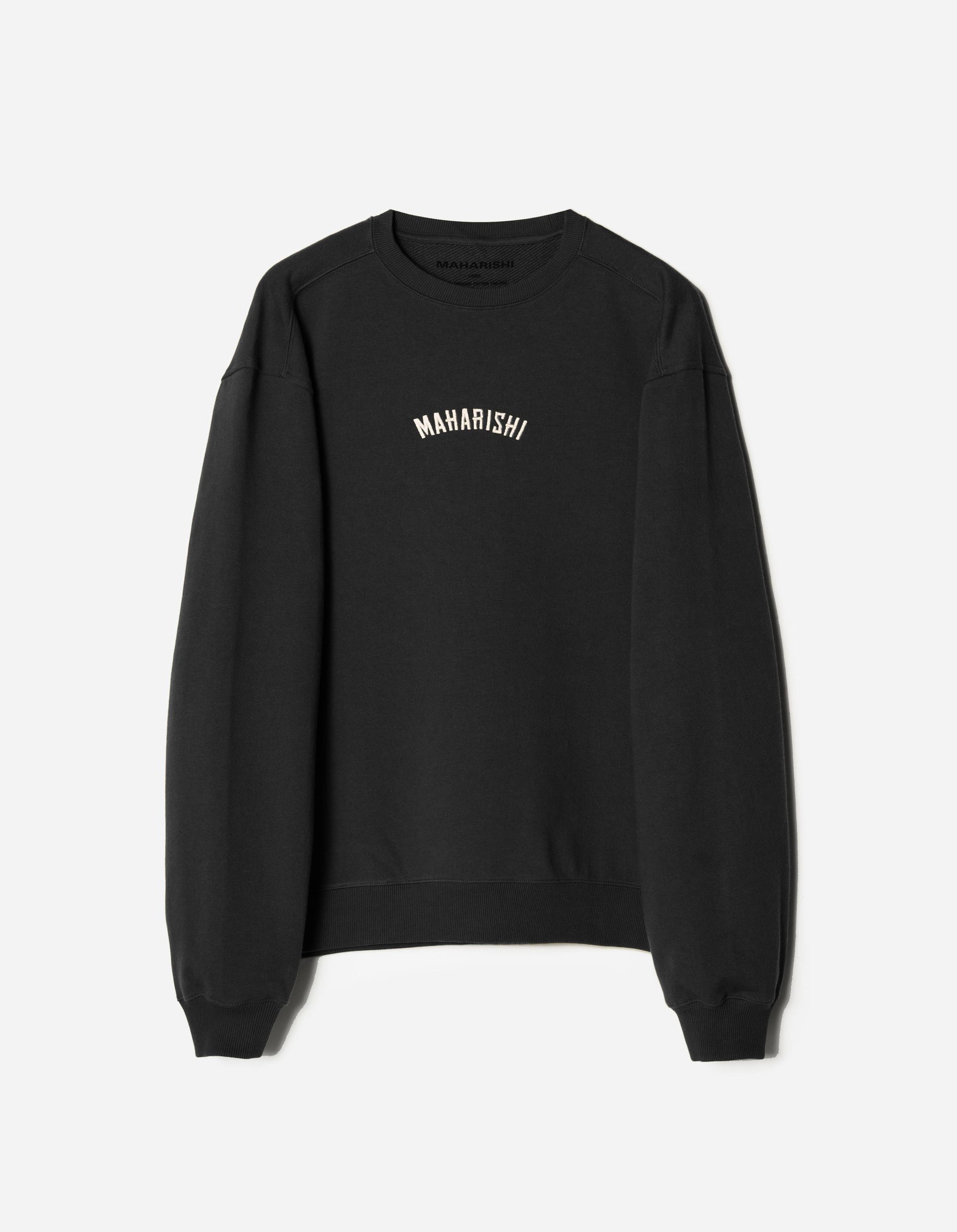7288 Maharishi Organic Crew Sweat Black