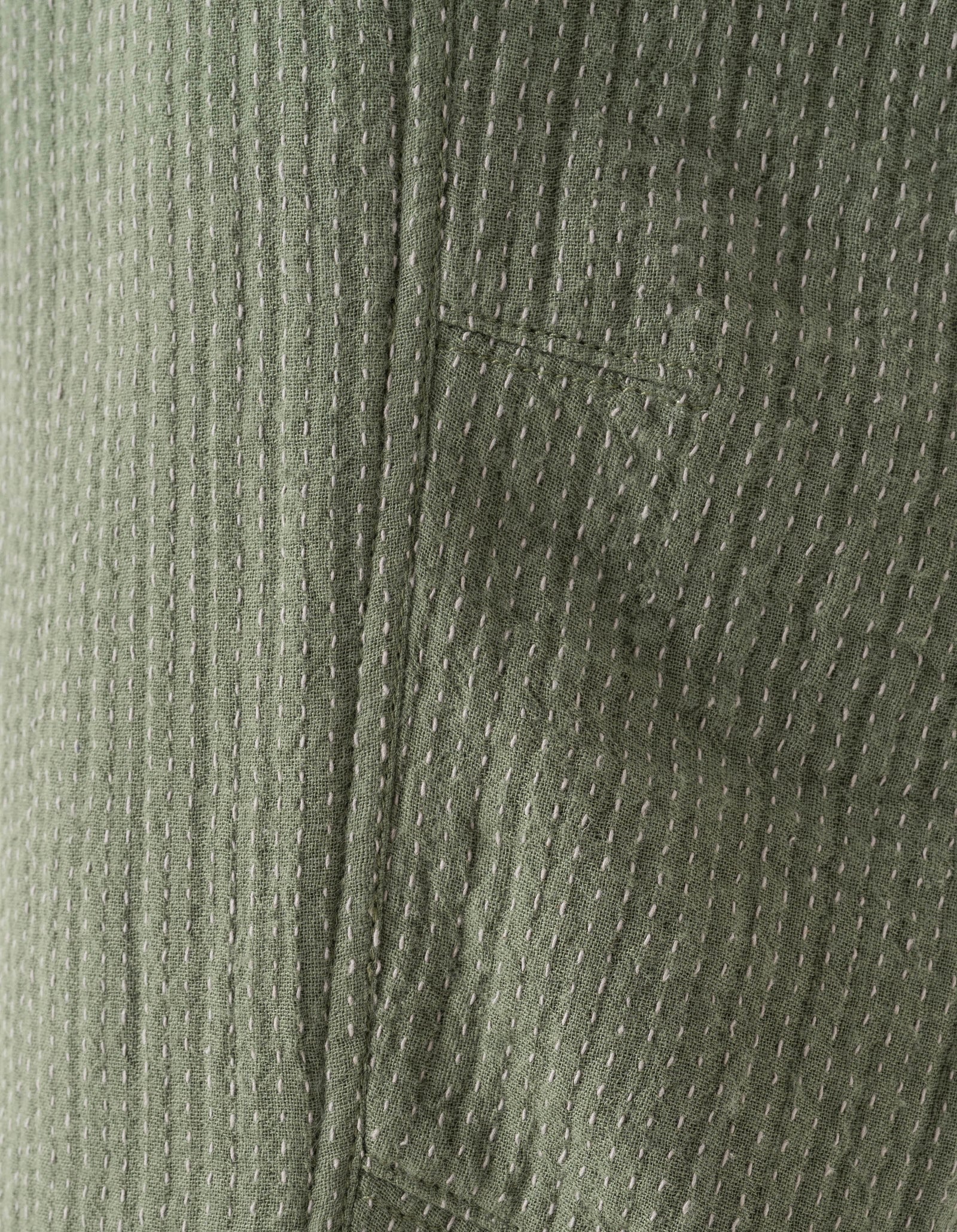 7300 Light Kantha Asym Track Pant Olive