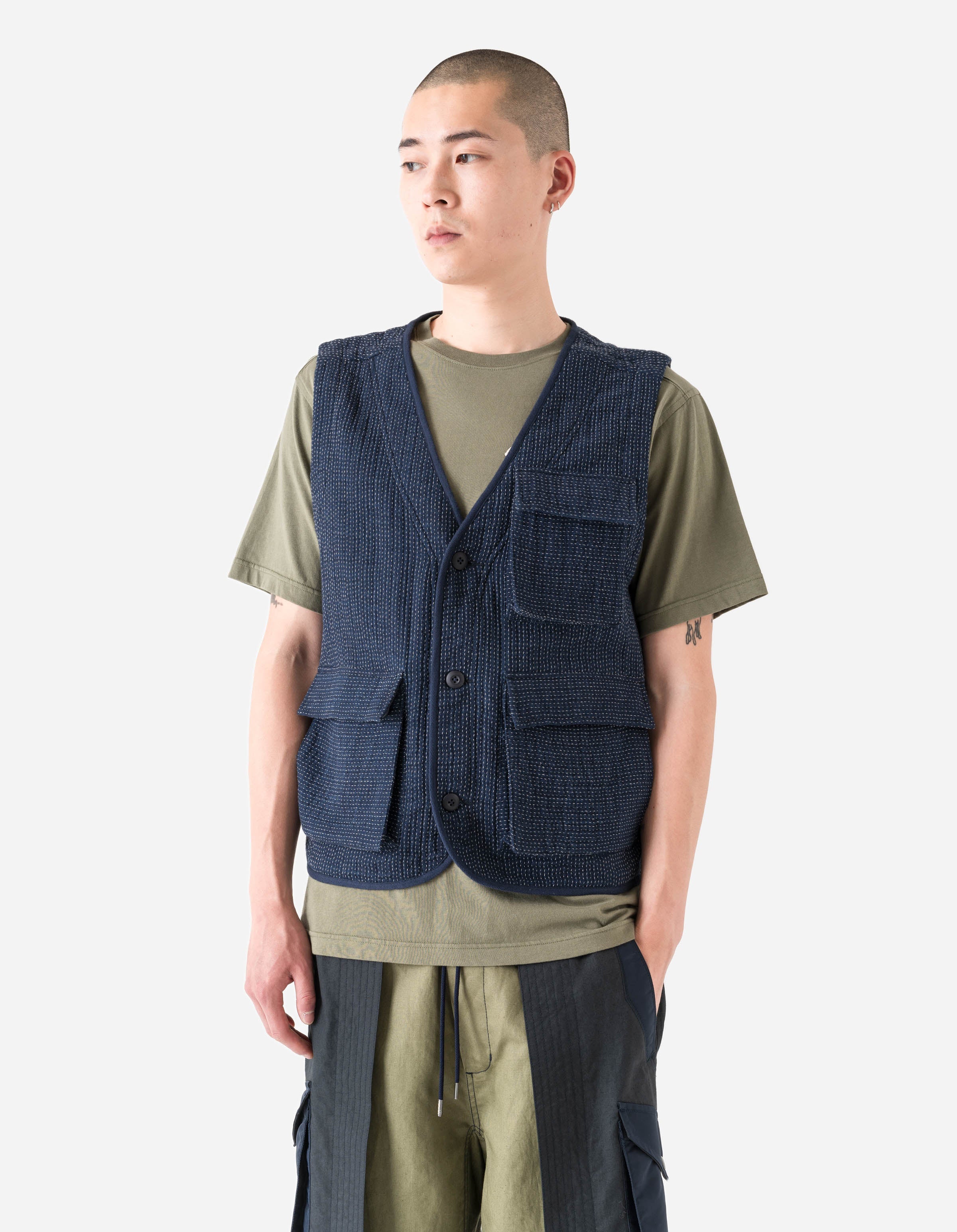 7303 Utility Vest Indigo – Maharishi