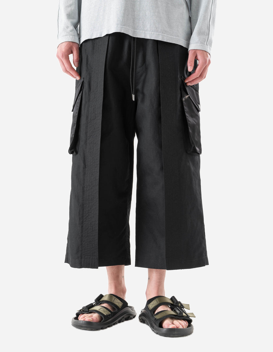 7308 Duality Hemp Cargo Hakama Black