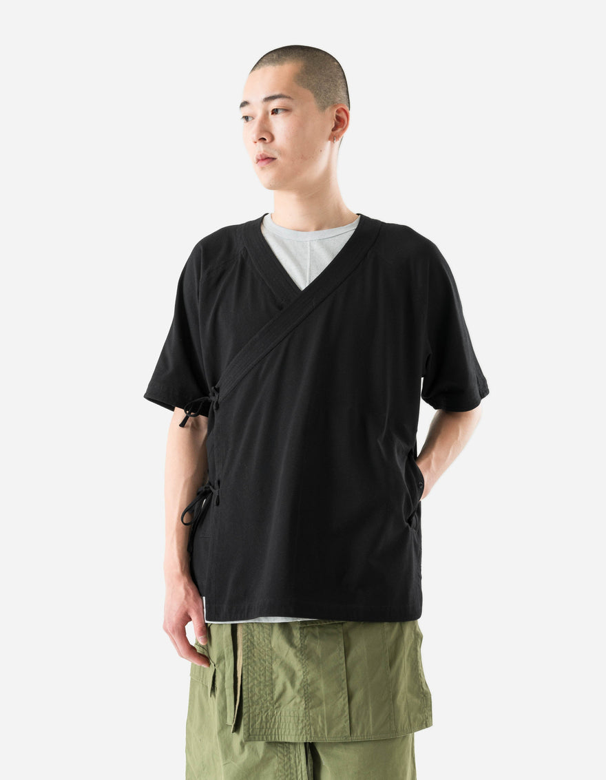 7309 Coolmax® Mesh Asym Monk Shirt Black