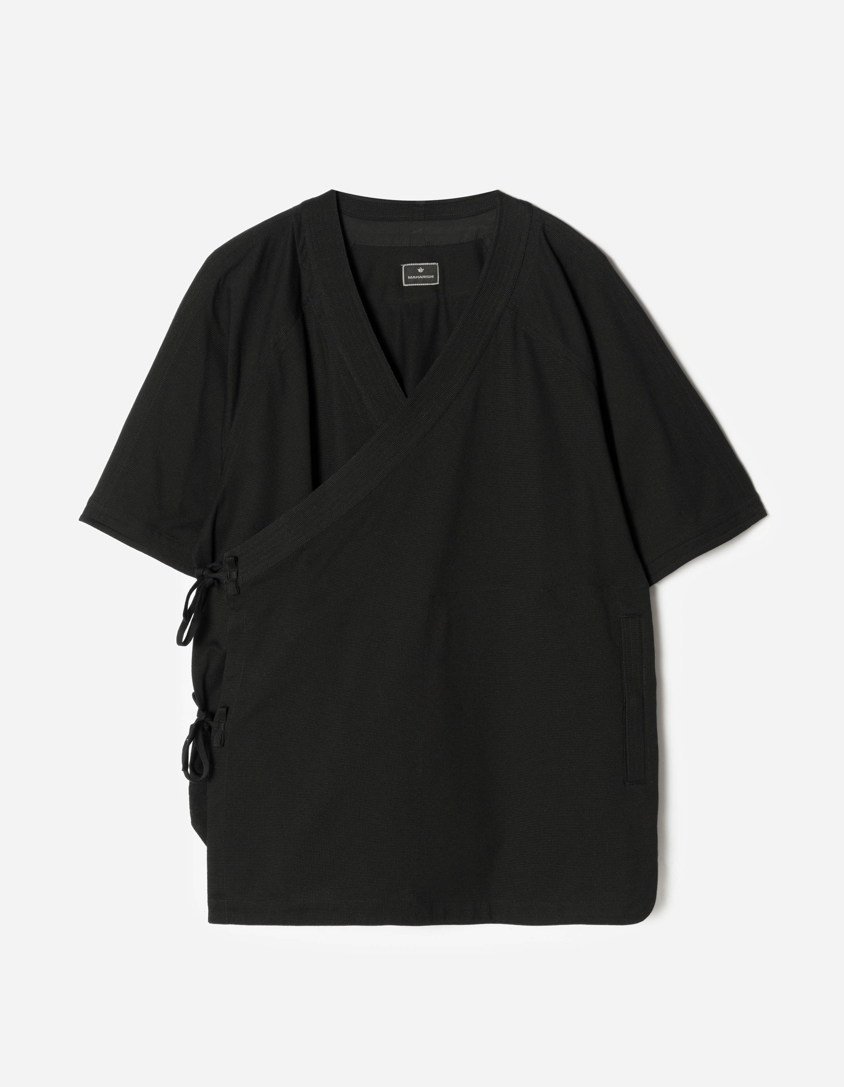 7309 Coolmax® Mesh Asym Monk Shirt Black – Maharishi