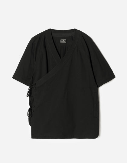 7309 Coolmax® Mesh Asym Monk Shirt Black