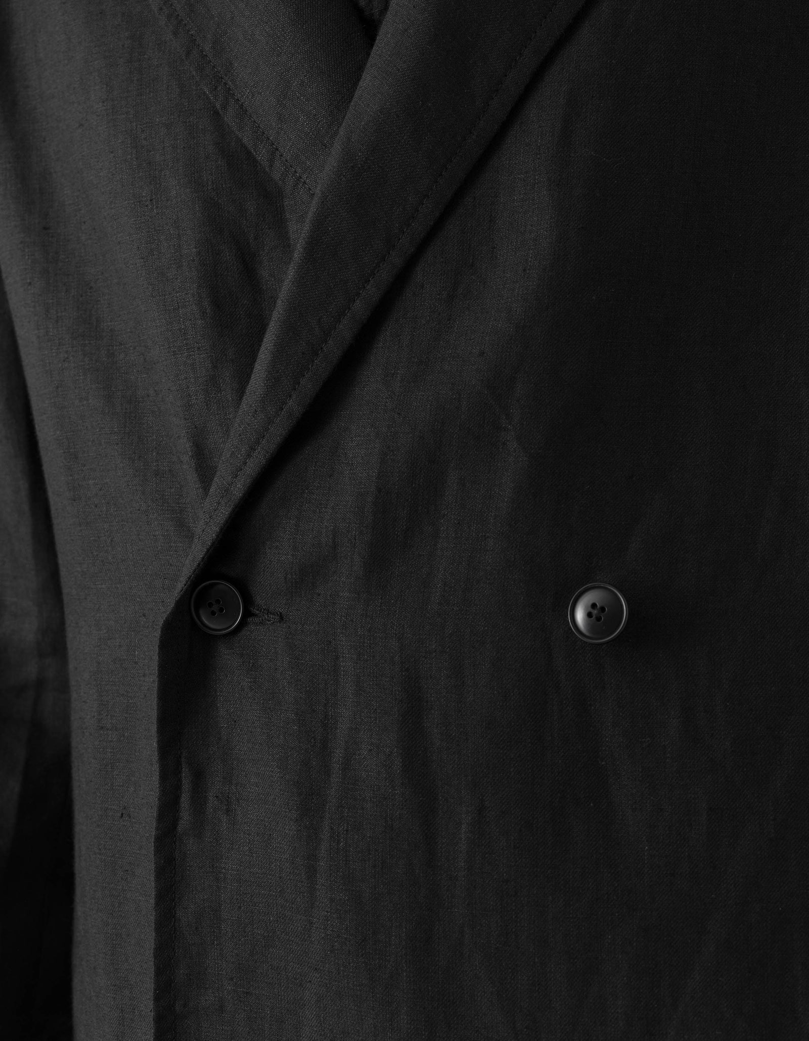 7311 Maha Asym Linen Blazer Black