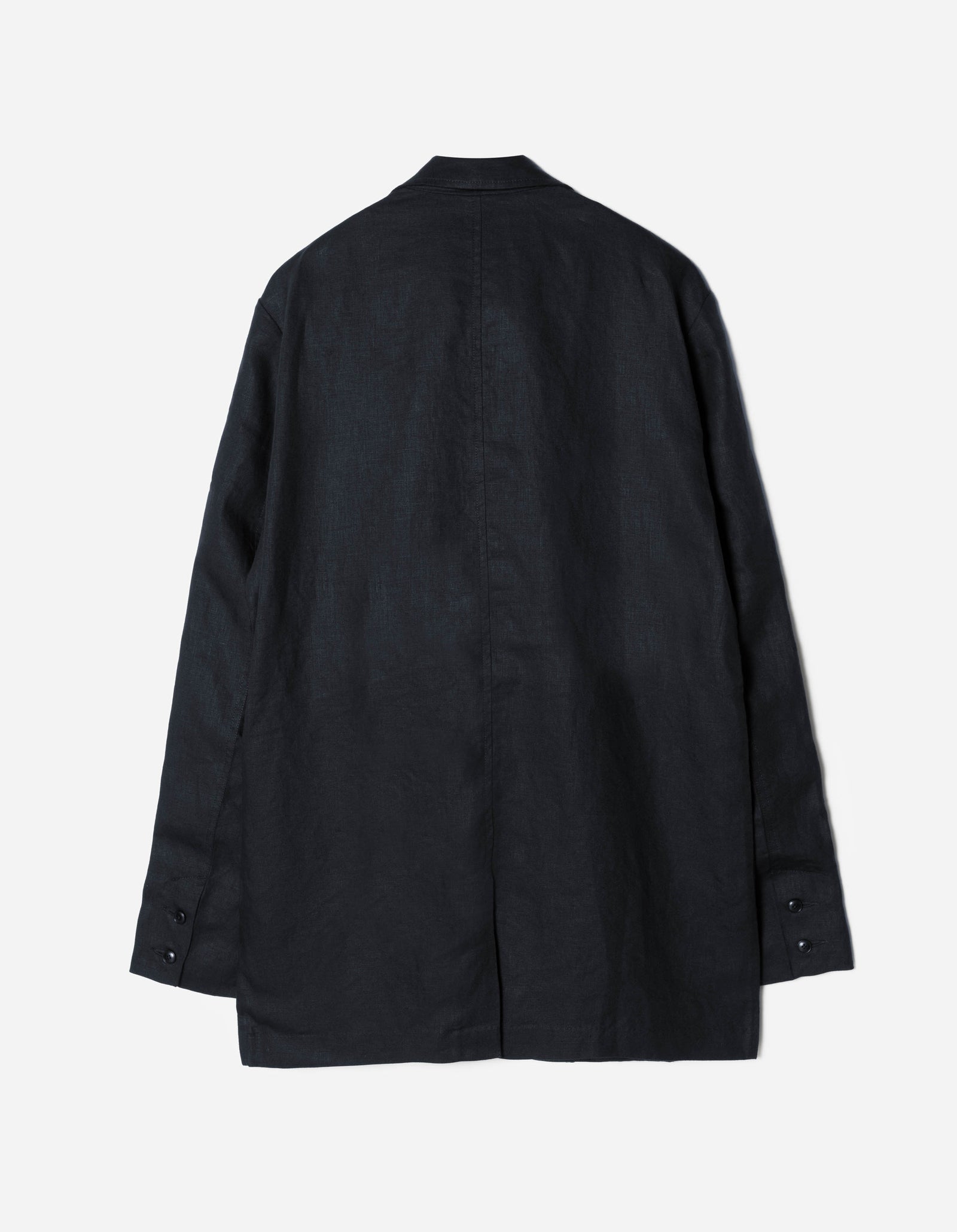 7311 Maha Asym Linen Blazer Navy