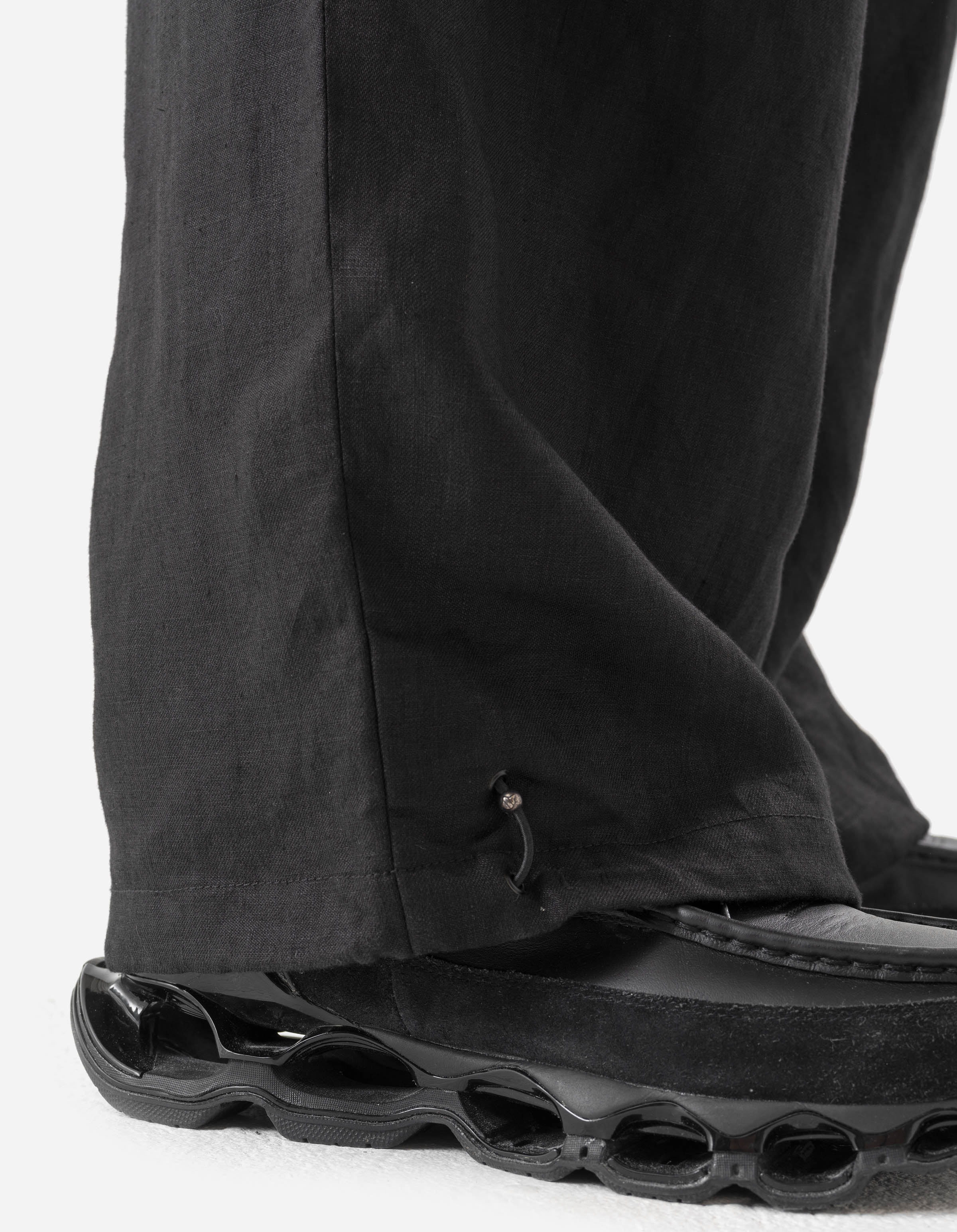 その他 HARUKI SHIMAMURA PLEATED TROUSER 7312 Maha Asym Linen Pleated Pants Black – Maharishi