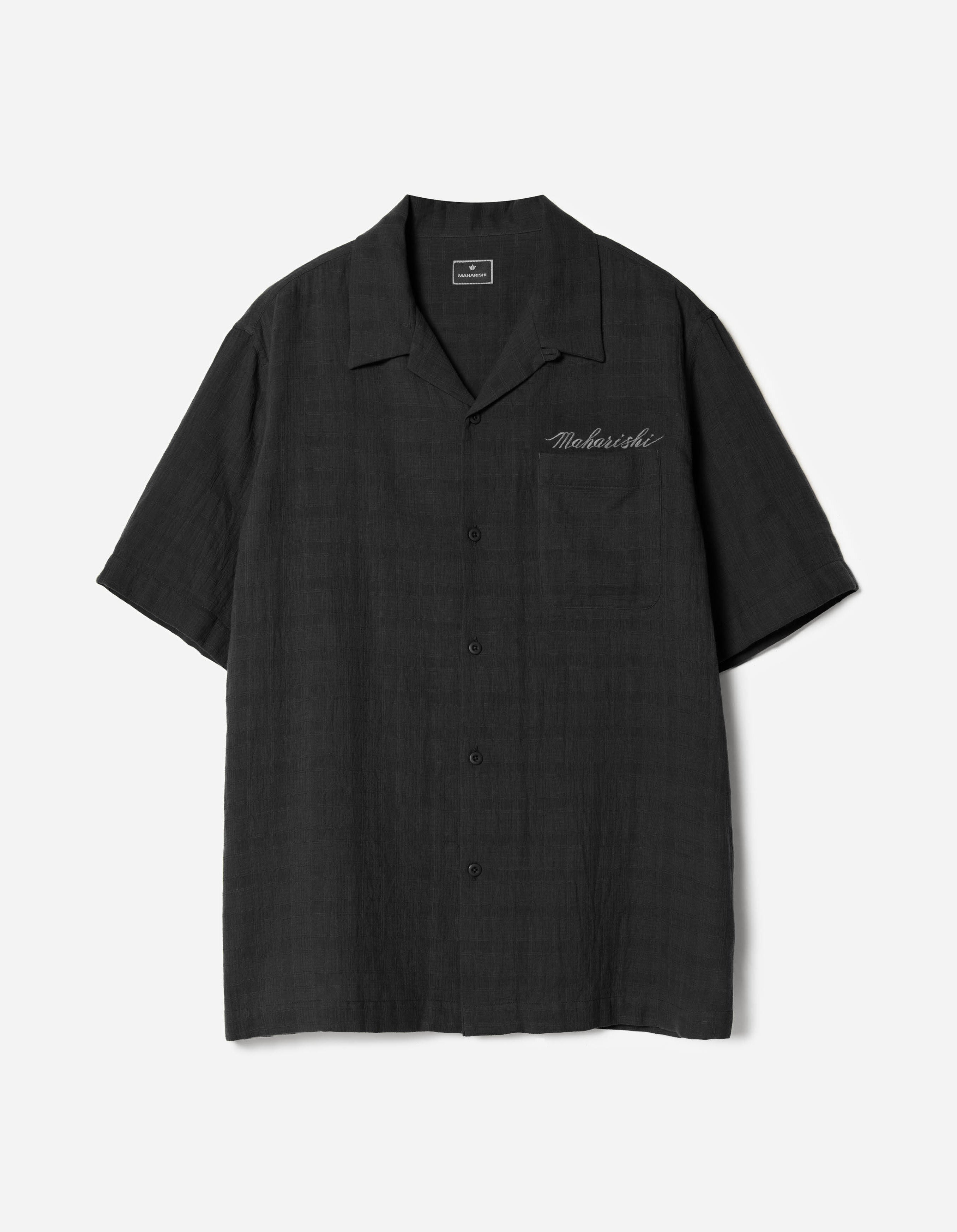 7320 Kasuri Cuban Collar Shirt Sumi Black – Maharishi