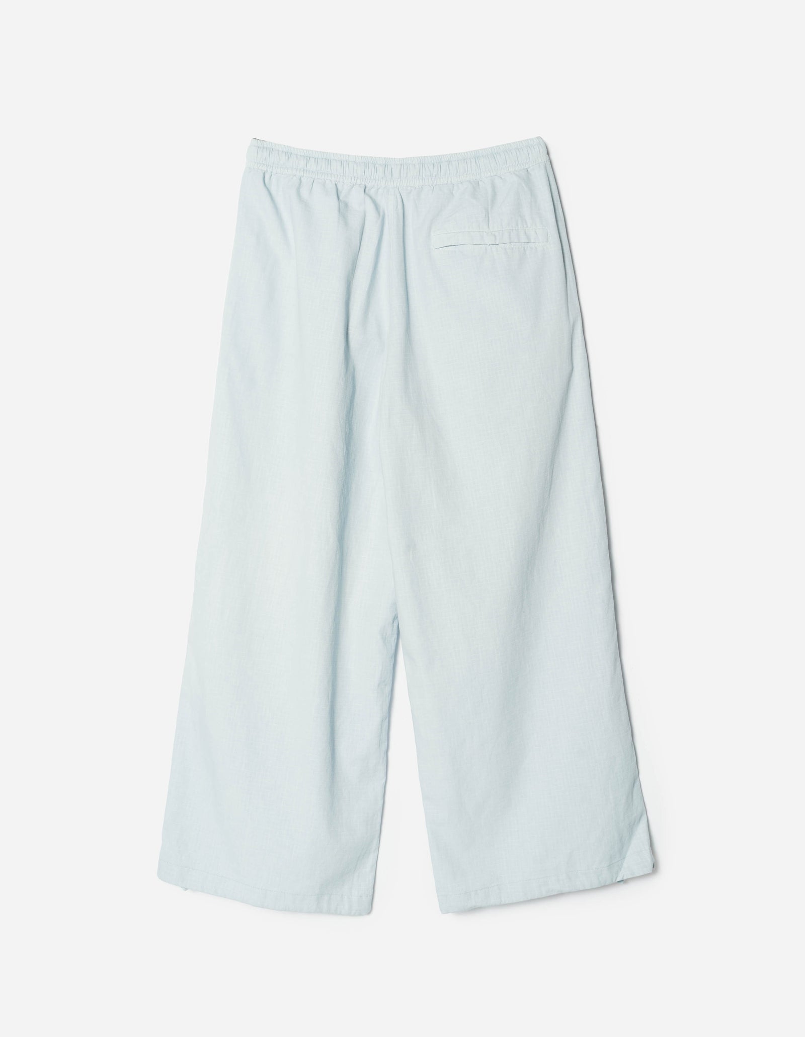 7319 Hemp Ripstop Pleated Trousers Light Blue