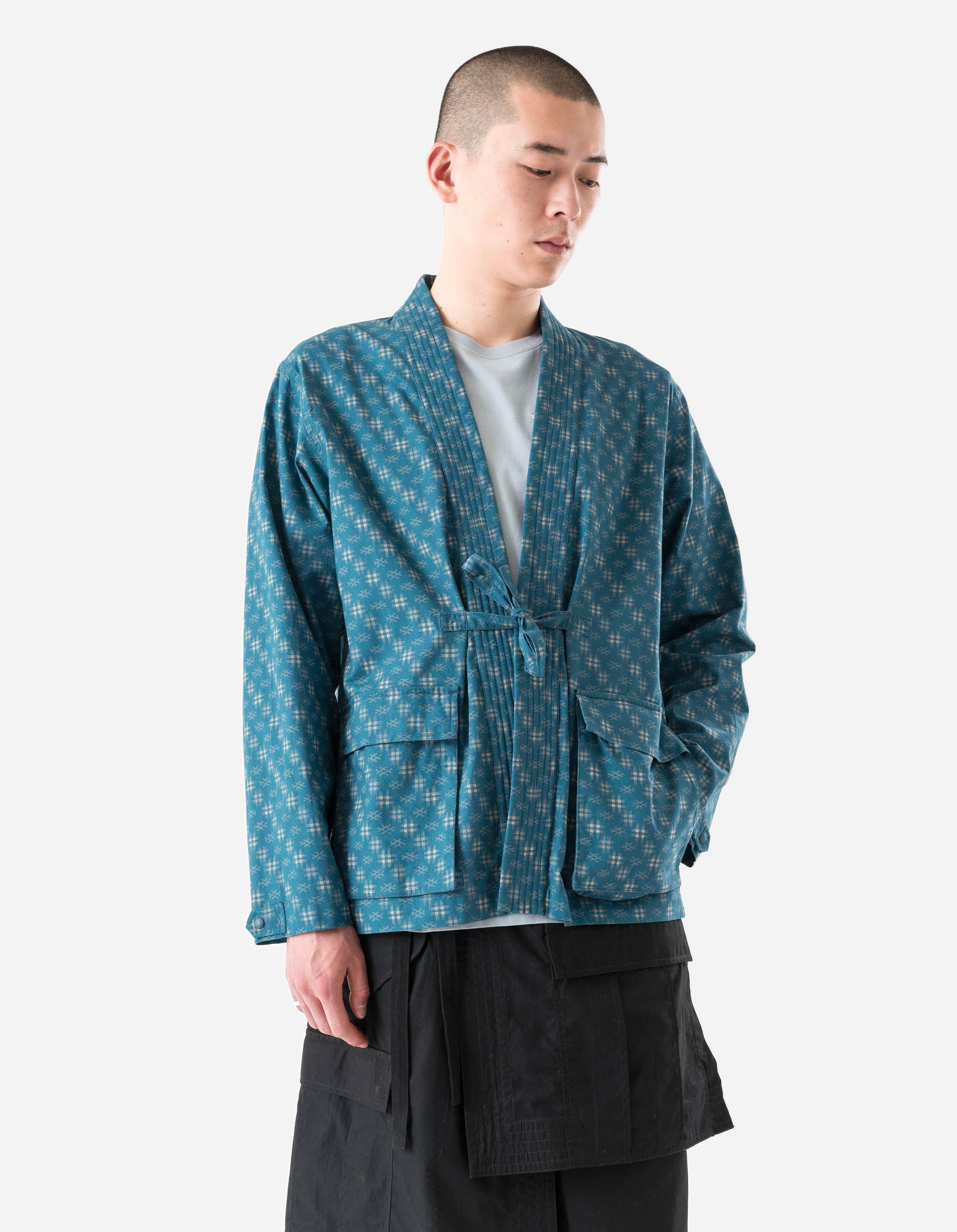 7322 Kasuri Kimono Overshirt Aizome Blue – Maharishi