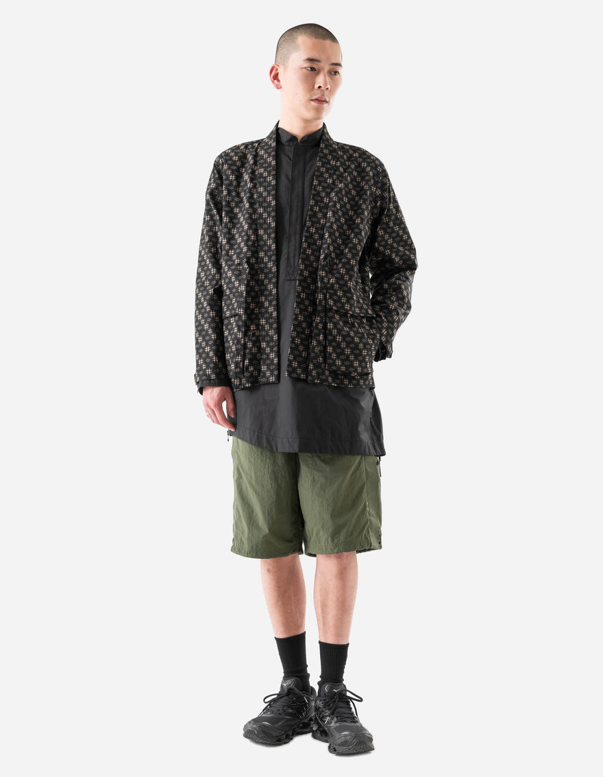 7322 Kasuri Kimono Overshirt Sumi Black