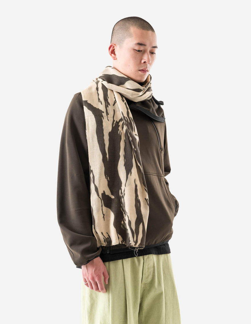 7331 Bonsai Tigerstripe Pashmina Ecru/Olive