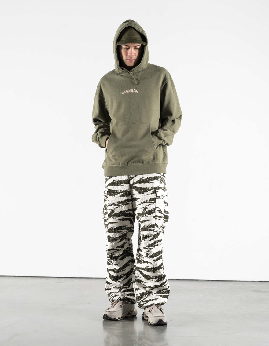 7287 Maharishi Organic Hooded Sweat Olive OG-107F
