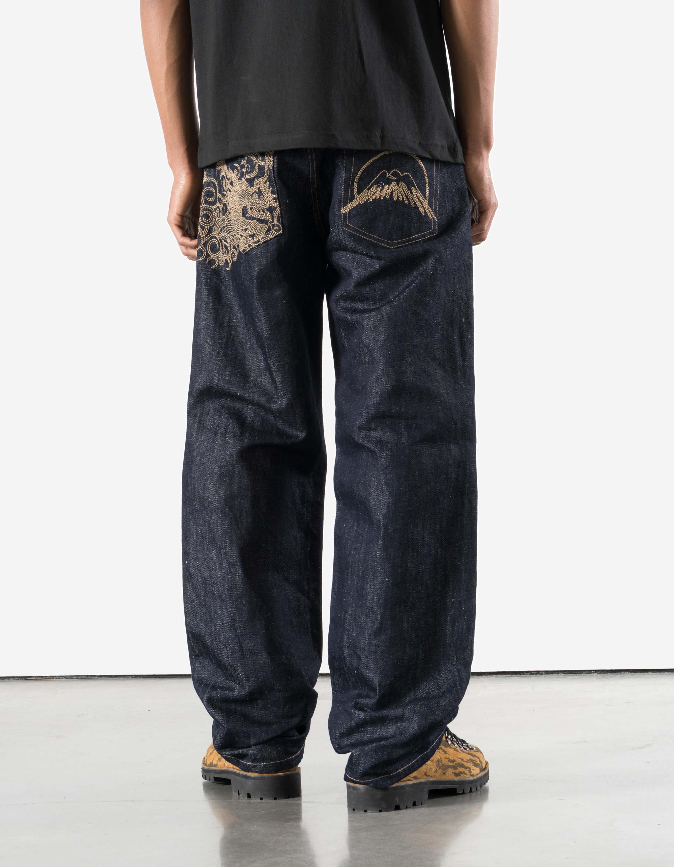 7336 Rising Dragon Hemp Jeans Indigo – Maharishi