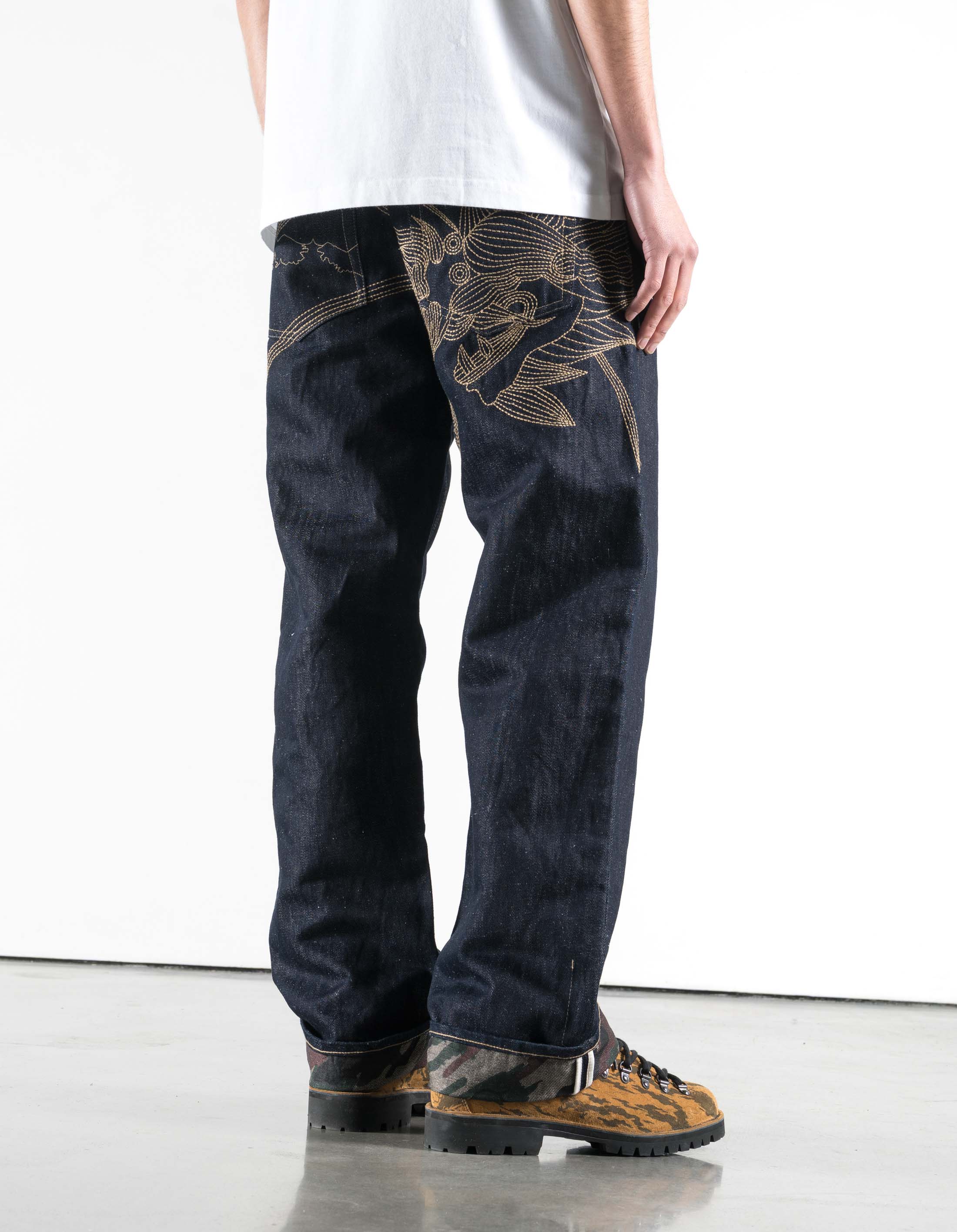 6060 Dragon Hemp Denim Jeans Indigo – Maharishi