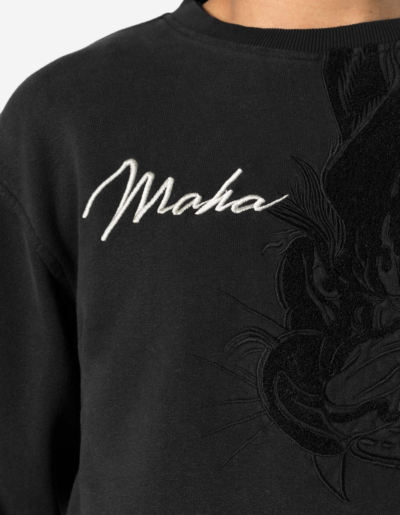 7338 Chimera Panther Crew Sweat Black