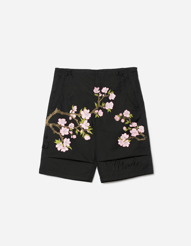 7353 Sakura Serenity Loose Snoshorts Black