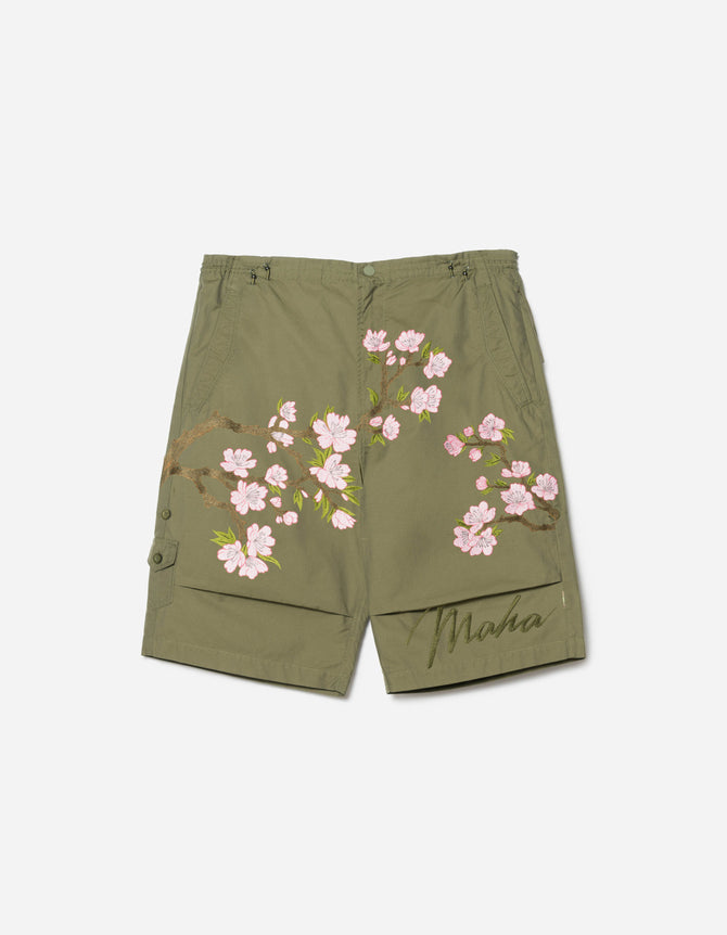 7353 Sakura Serenity Loose Snoshorts Olive OG-107F