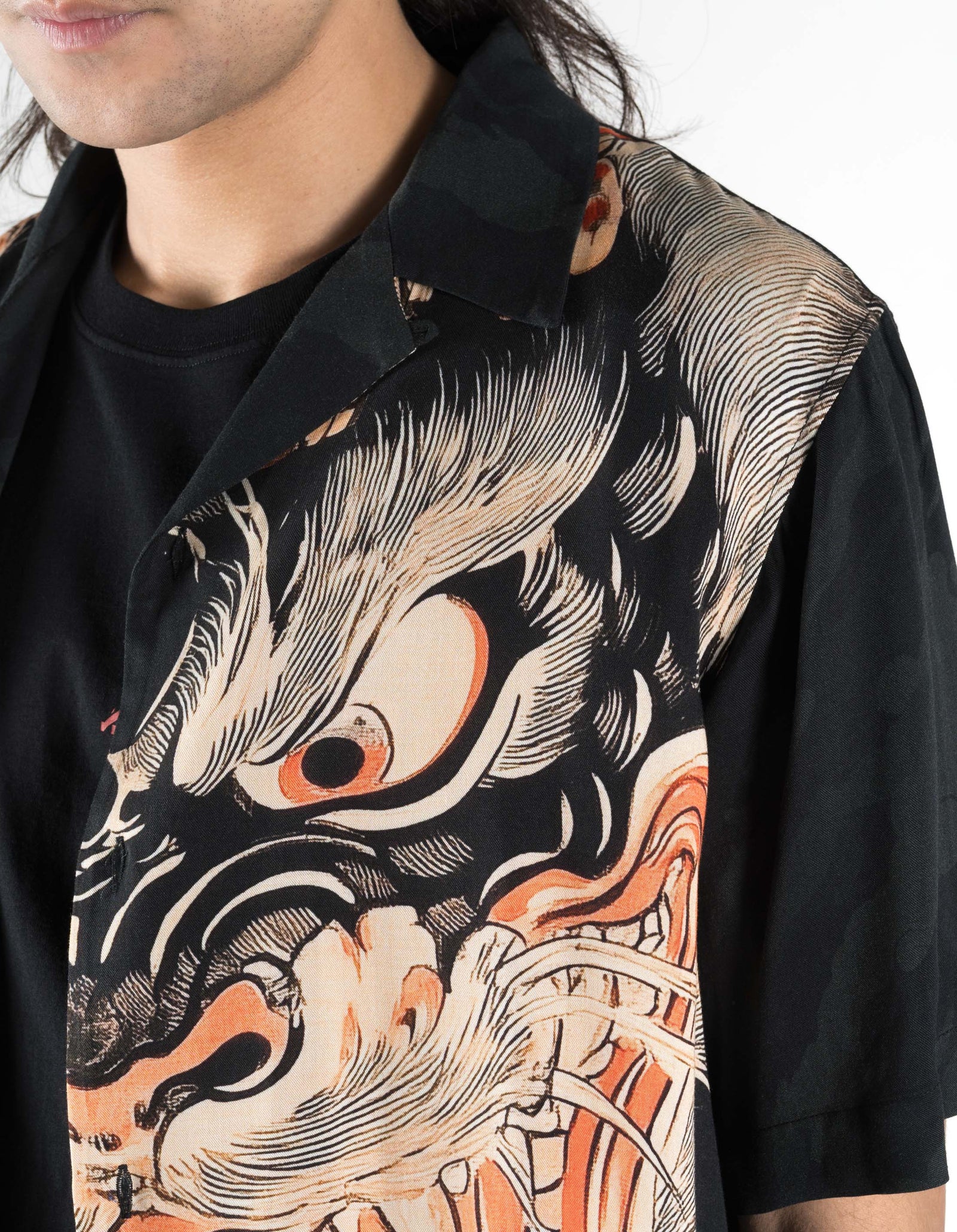 7357 Chimera Camp Collar Shirt Black