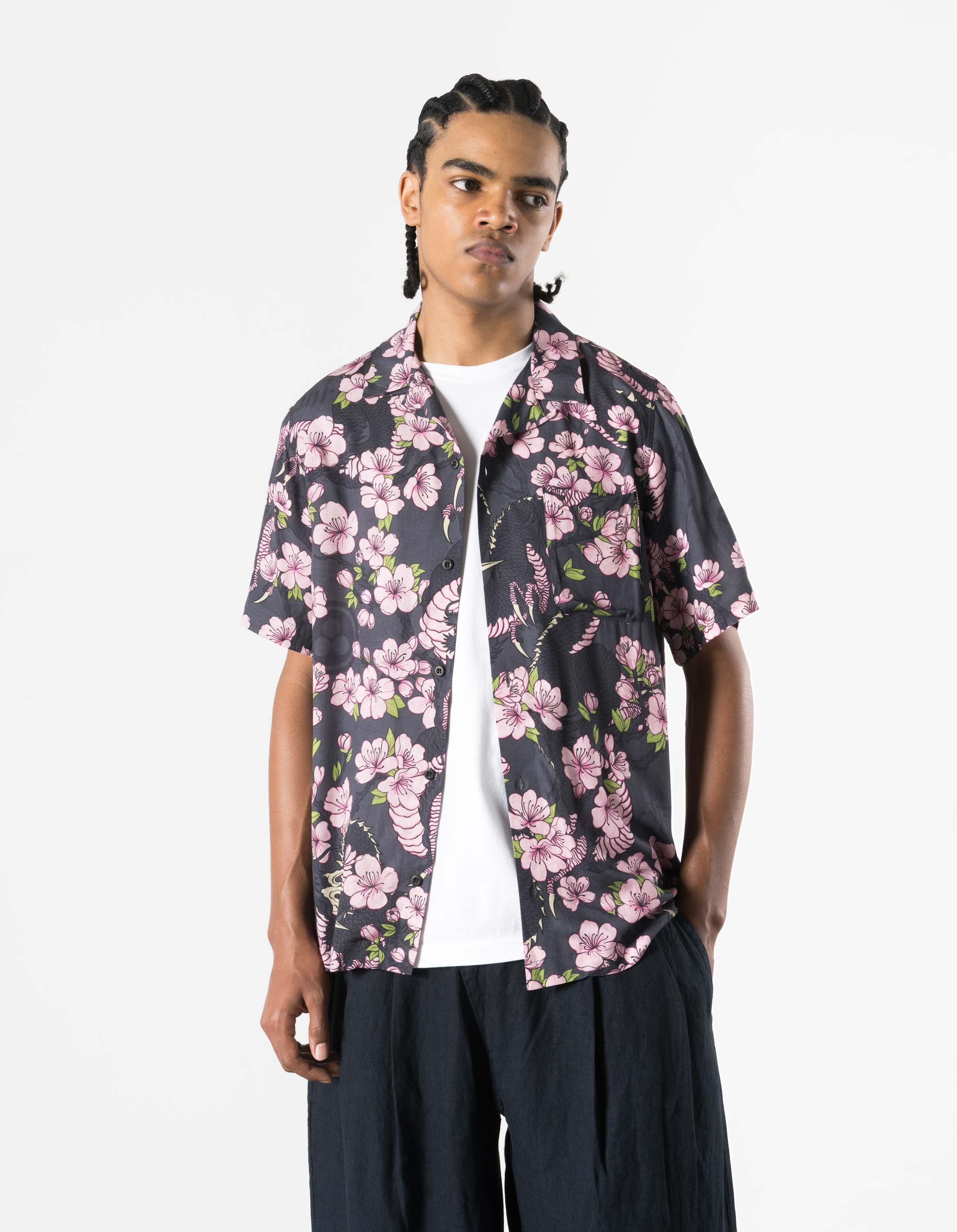 7359 Sakura Camp Collar Shirt Navy – Maharishi