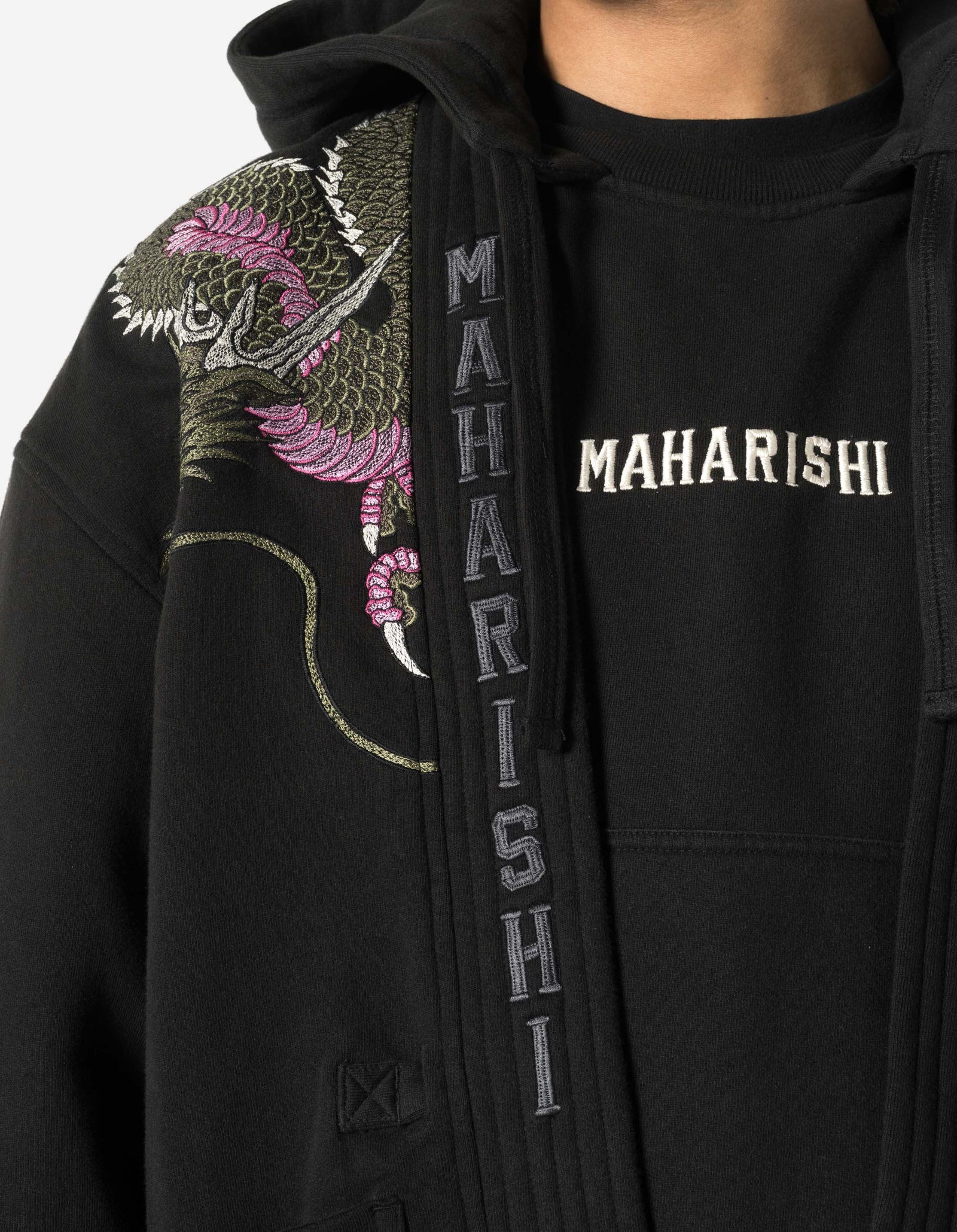7361 Sakura Serenity Sweat Kimono Black