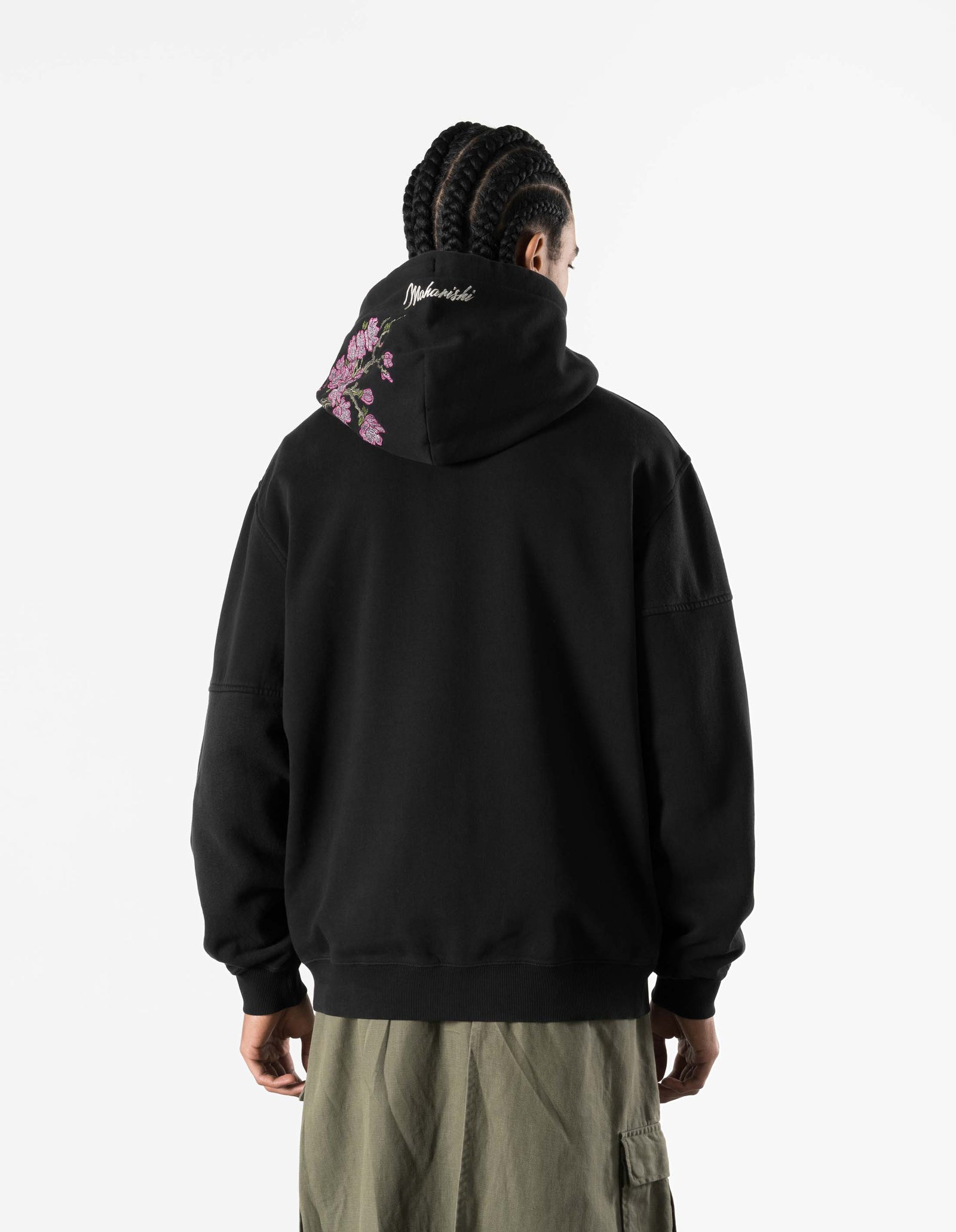 7362 Sakura Tugihagi Hooded Sweat Black