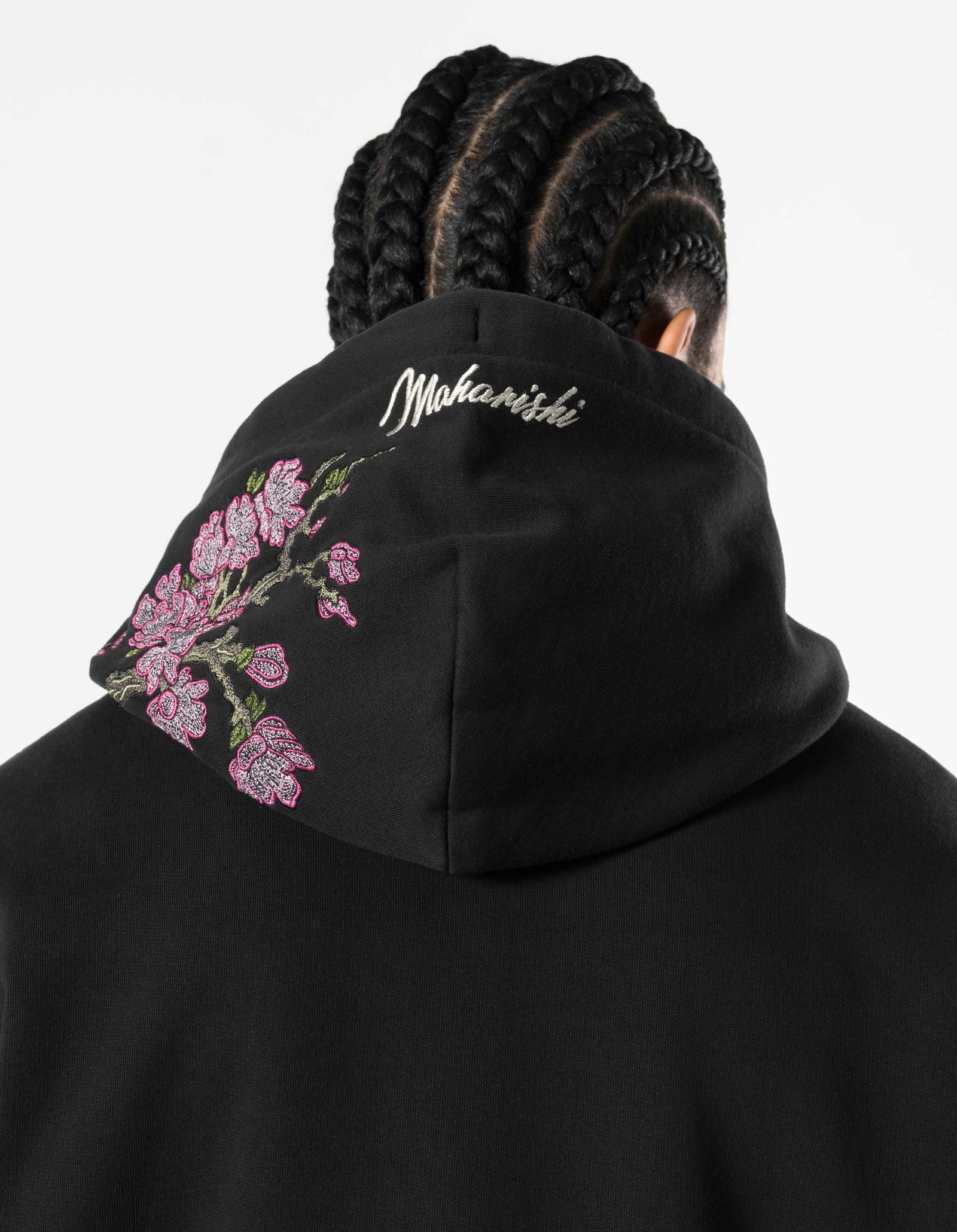 7362 Sakura Tugihagi Hooded Sweat Black