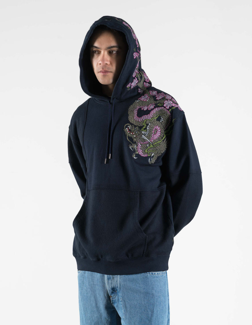 7362 Sakura Tugihagi Hooded Sweat Navy