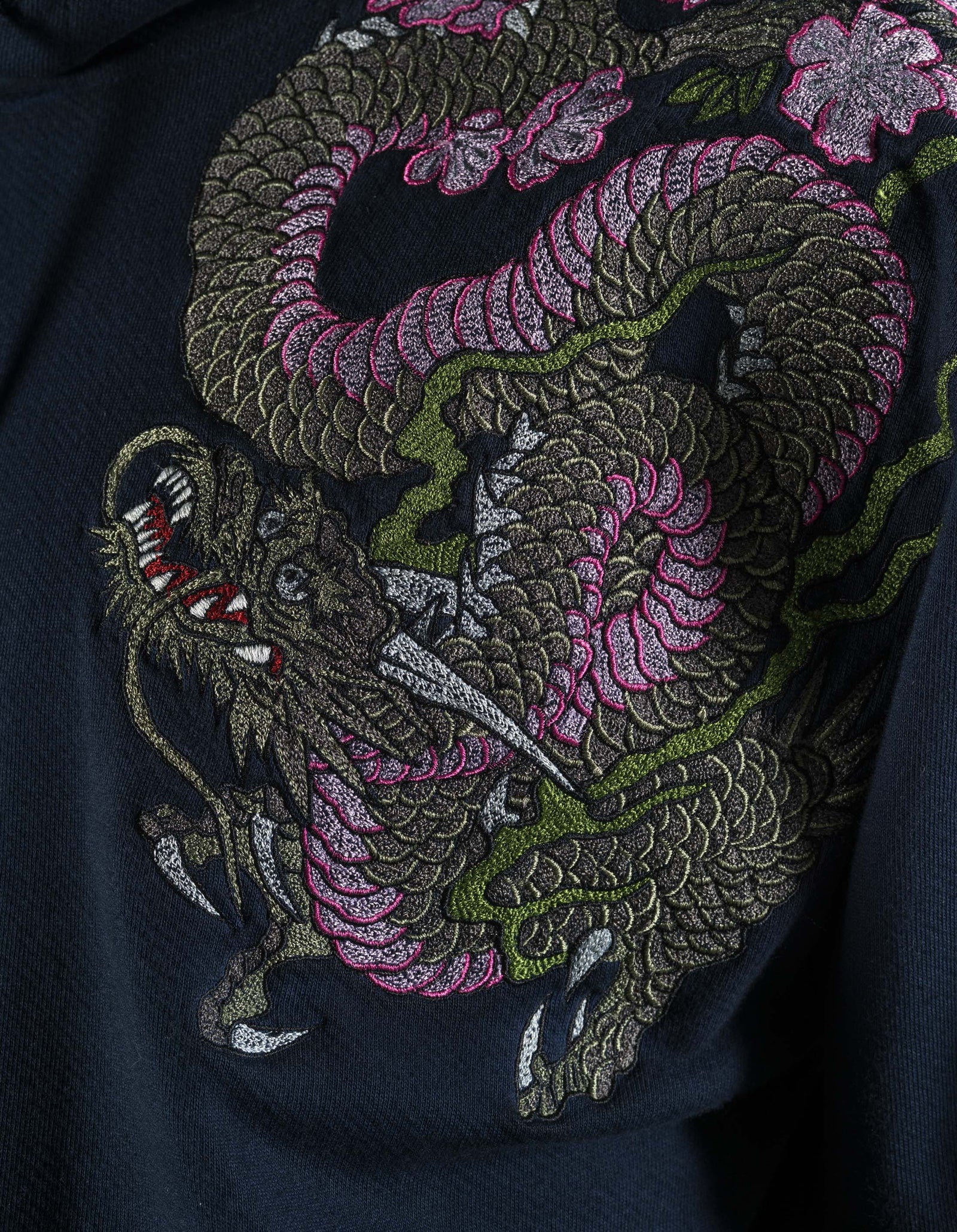 7362 Sakura Tugihagi Hooded Sweat Navy