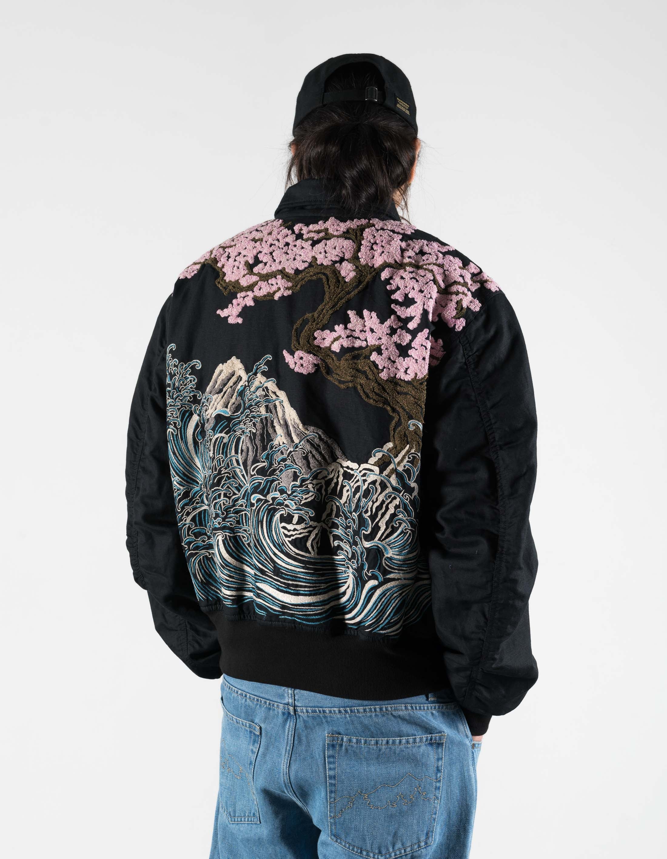 7363 Sakura MA-2 Flight Jacket Black – Maharishi