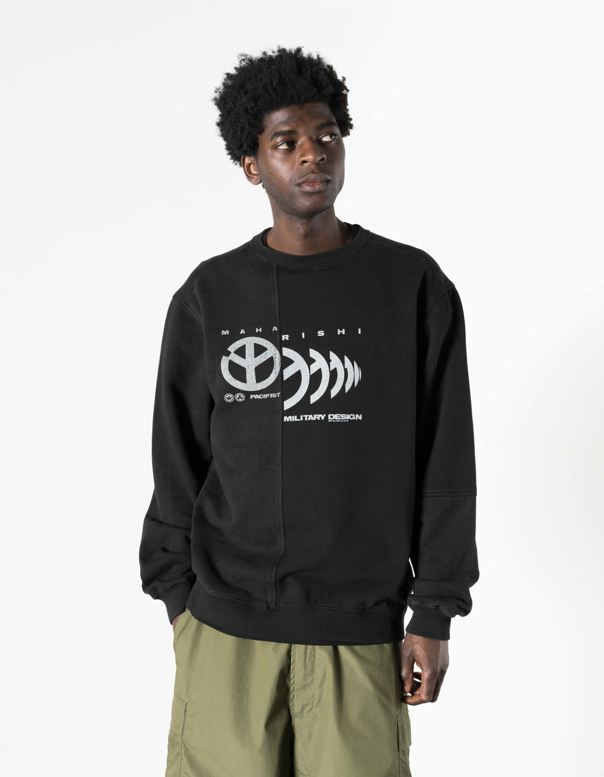 7366 Maha Peace Rally Crew Sweat Black