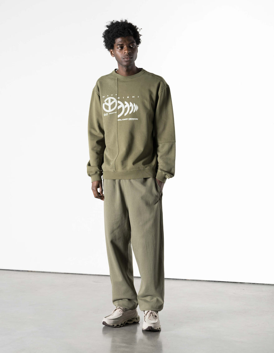 7366 Maha Peace Rally Crew Sweat Olive OG-107F