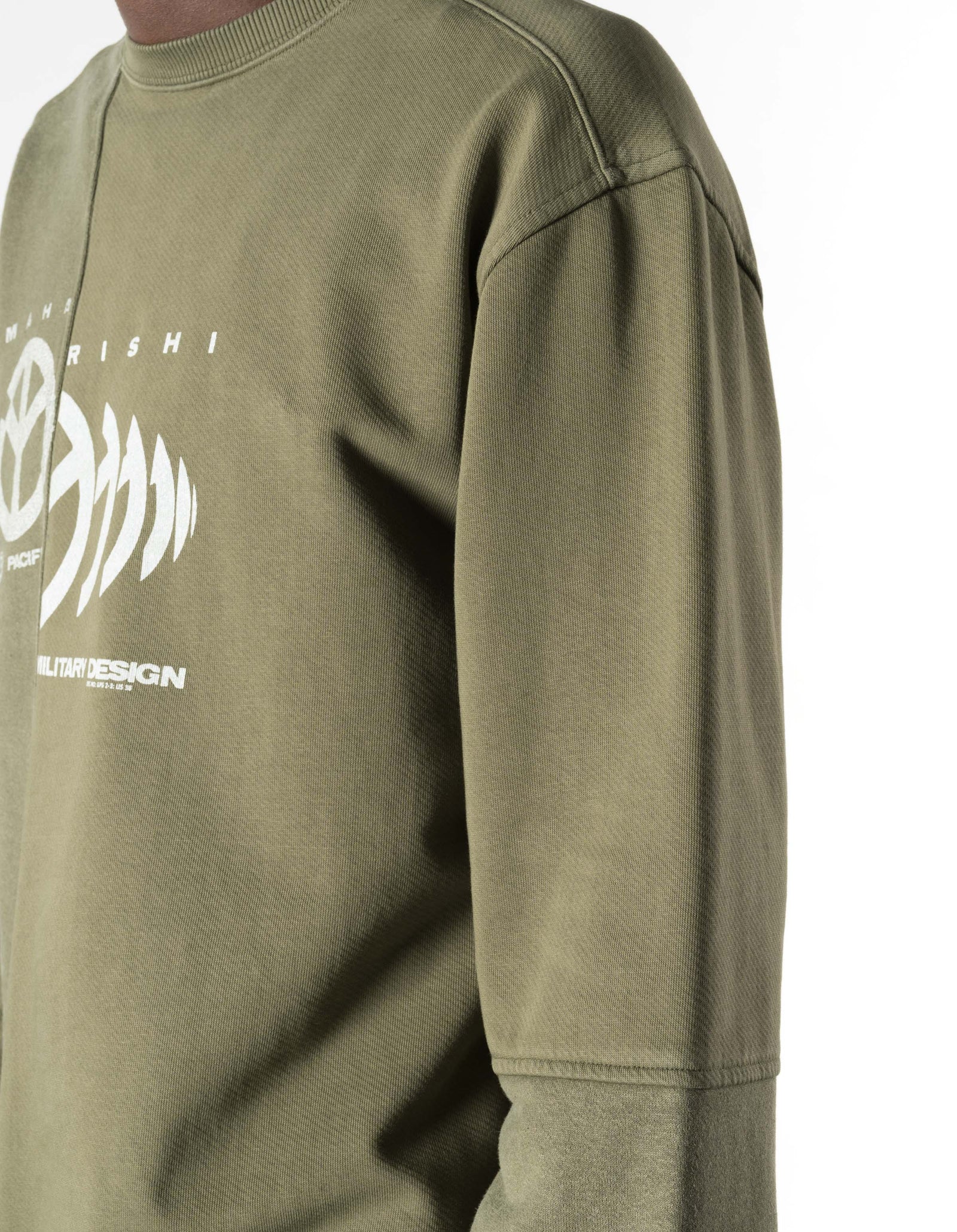 7366 Maha Peace Rally Crew Sweat Olive OG-107F