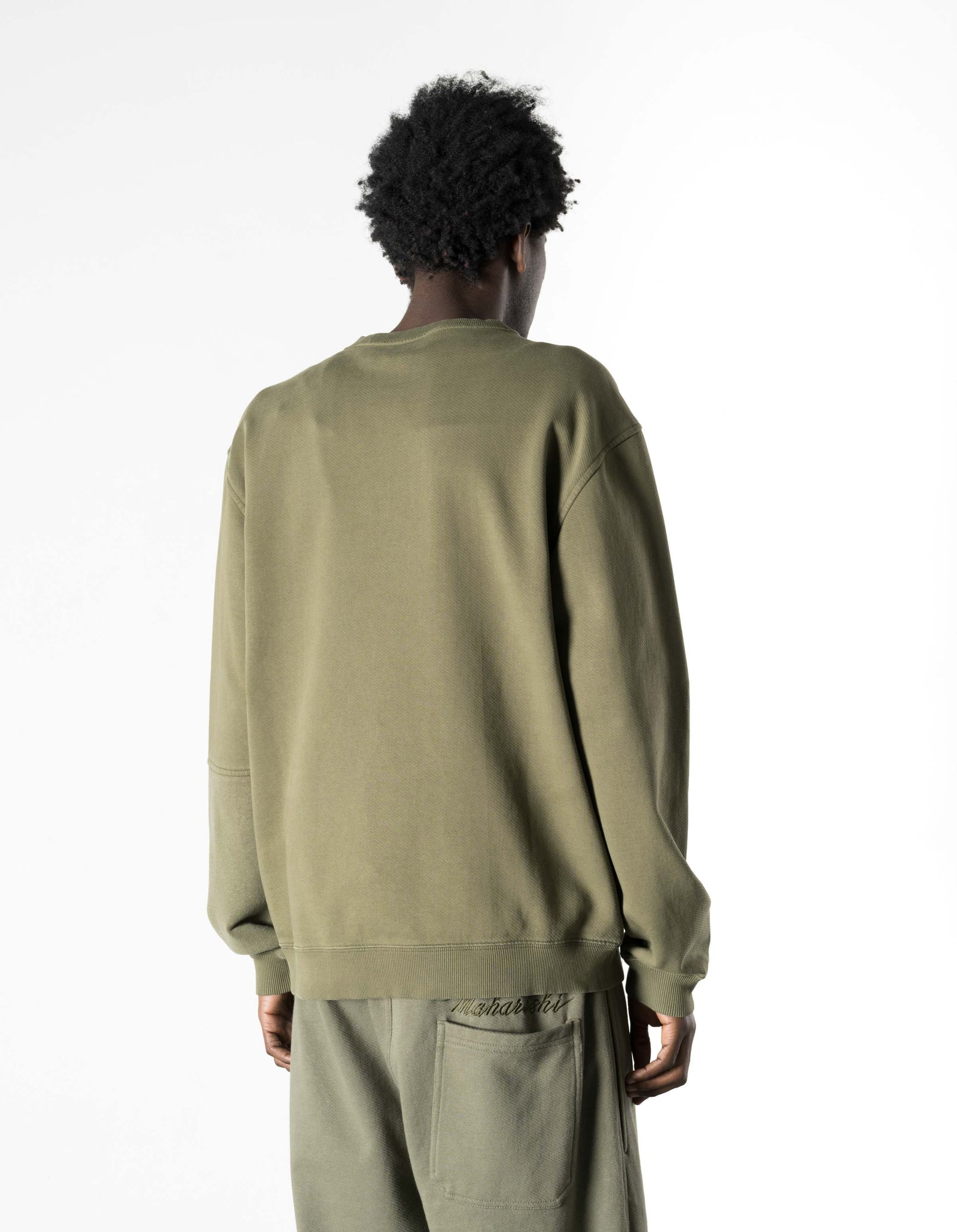 7366 Maha Peace Rally Crew Sweat Olive OG-107F