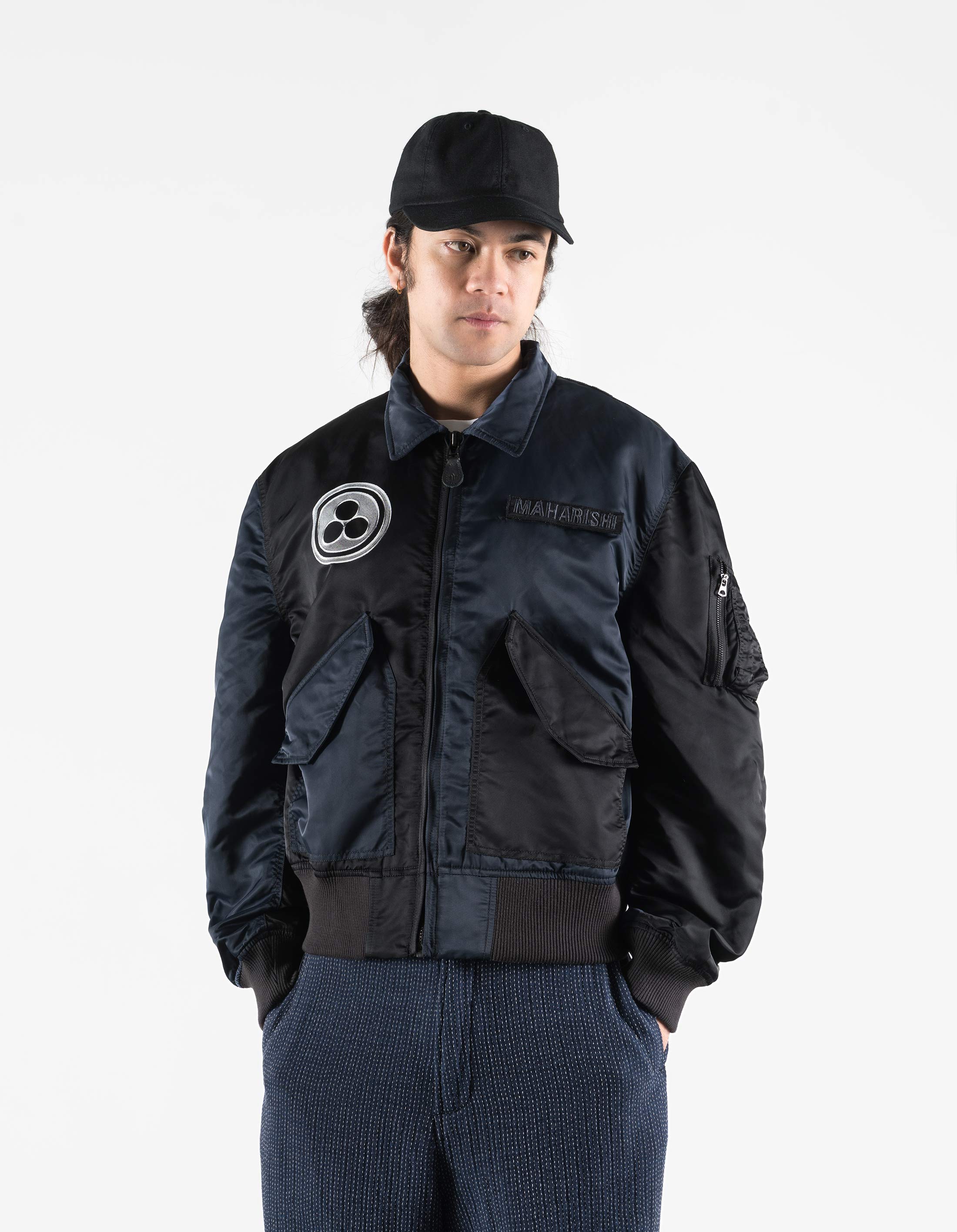 7367 Maha Peace Rally MA2 Jacket Midnight Navy/Black – Maharishi
